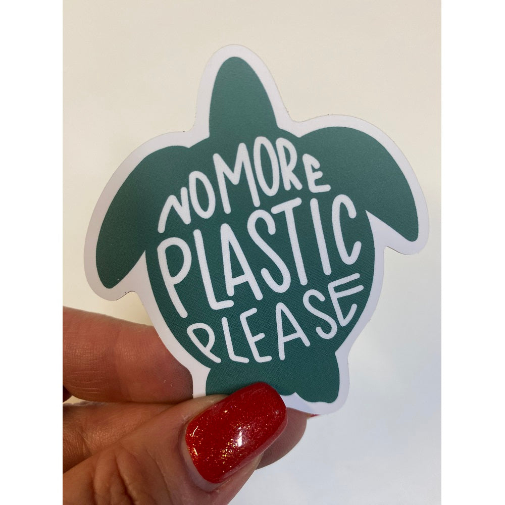 No More Plastic Please Vinyl Sticker