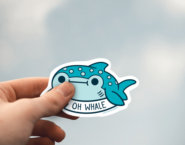 Oh Whale Vinyl Sticker