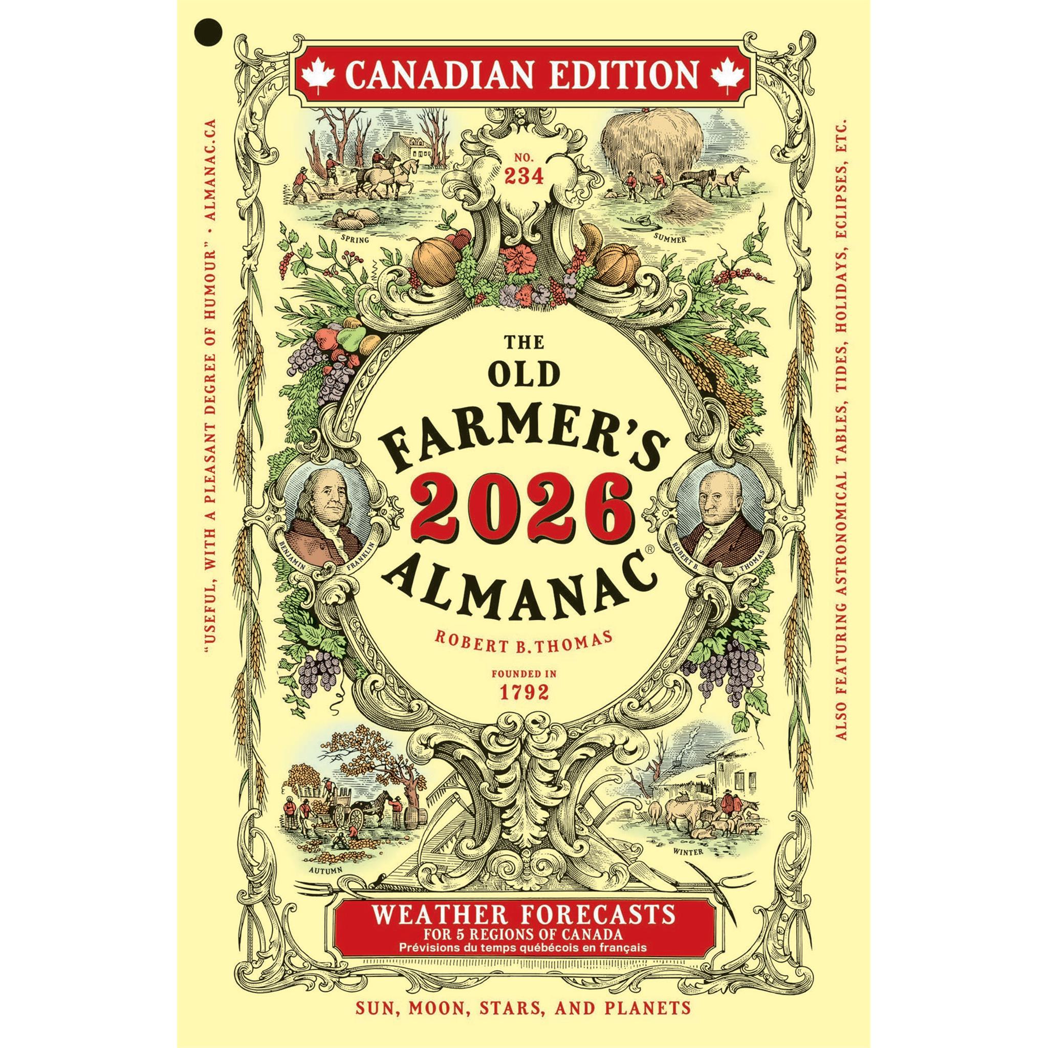 Old Farmers Almanac Canadian Edition 2026 Engagement Calendar