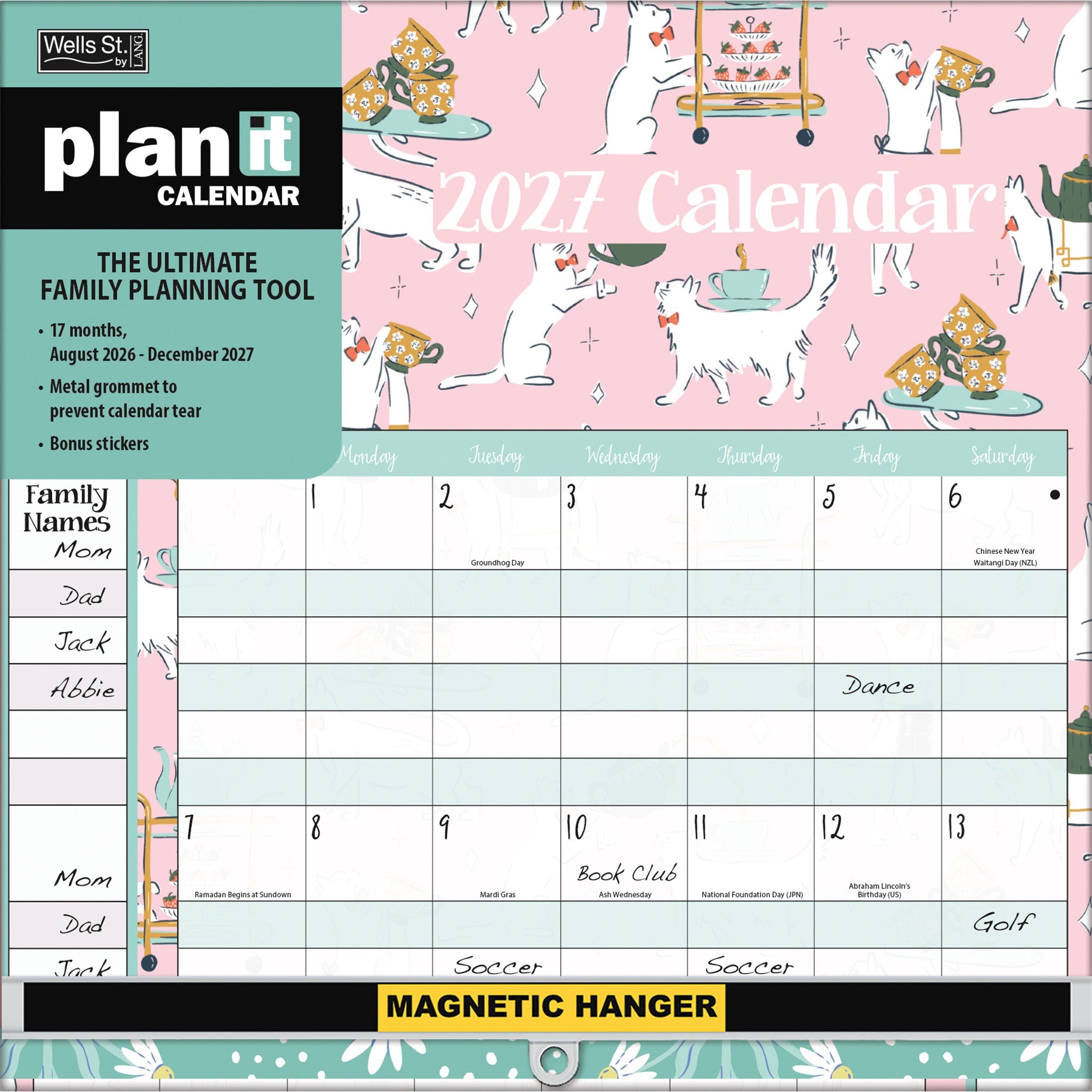 Pawsom Pets Plan It Plus 2027 Wall Calendar - Online Only