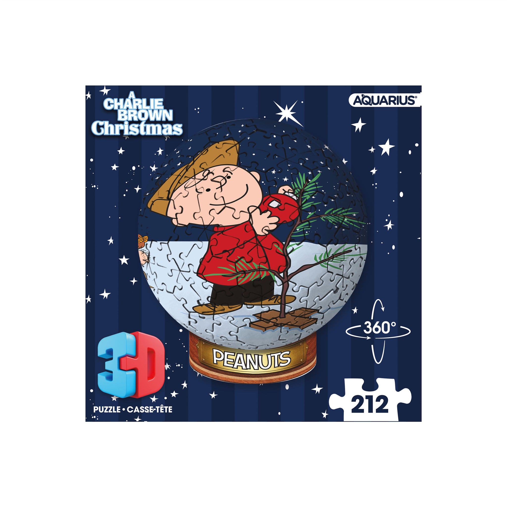 Peanuts Charlie Brown Christmas 3D Sphere 212 Piece Puzzle