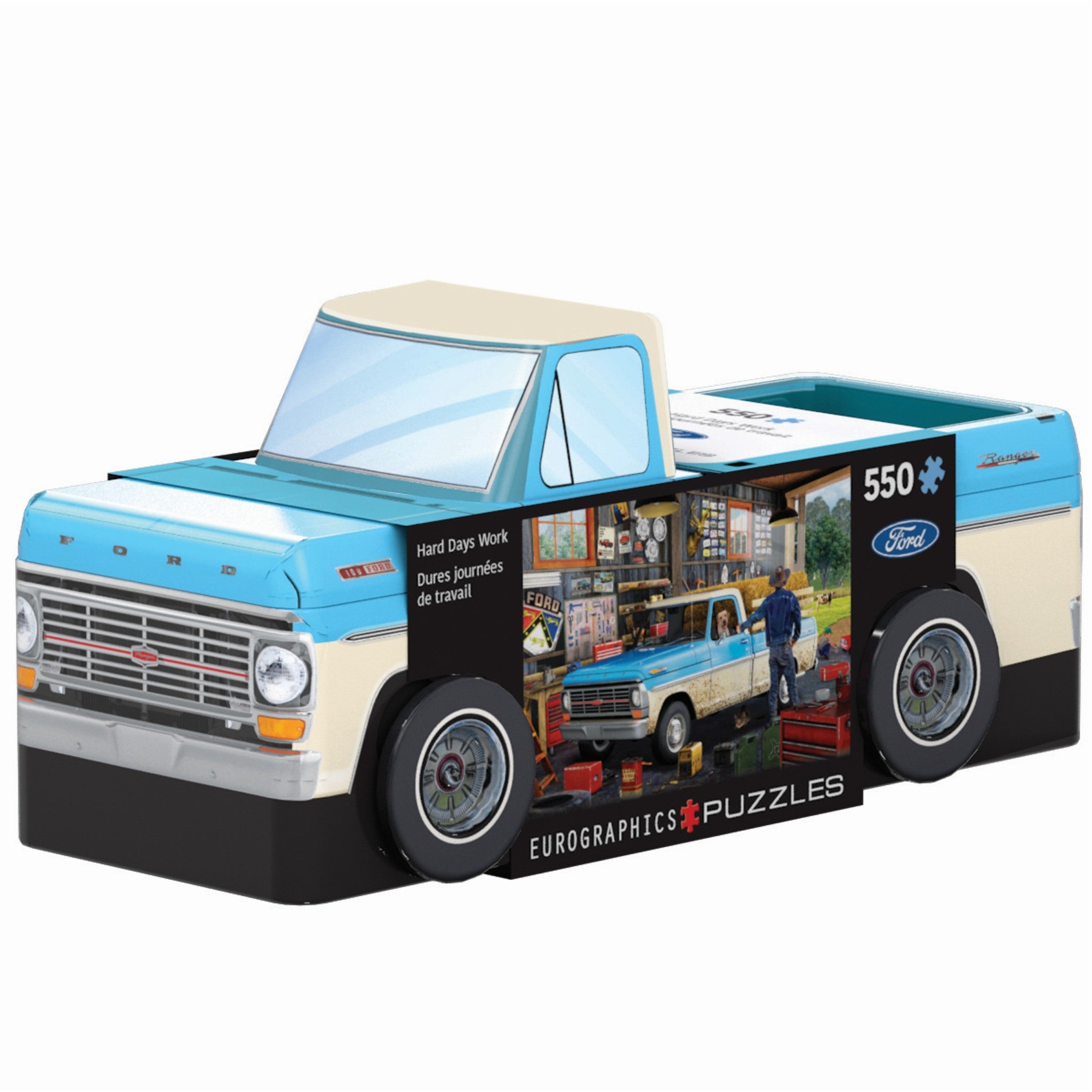 Pickup Truck 550 Piece Puzzle in Shaped Tin
