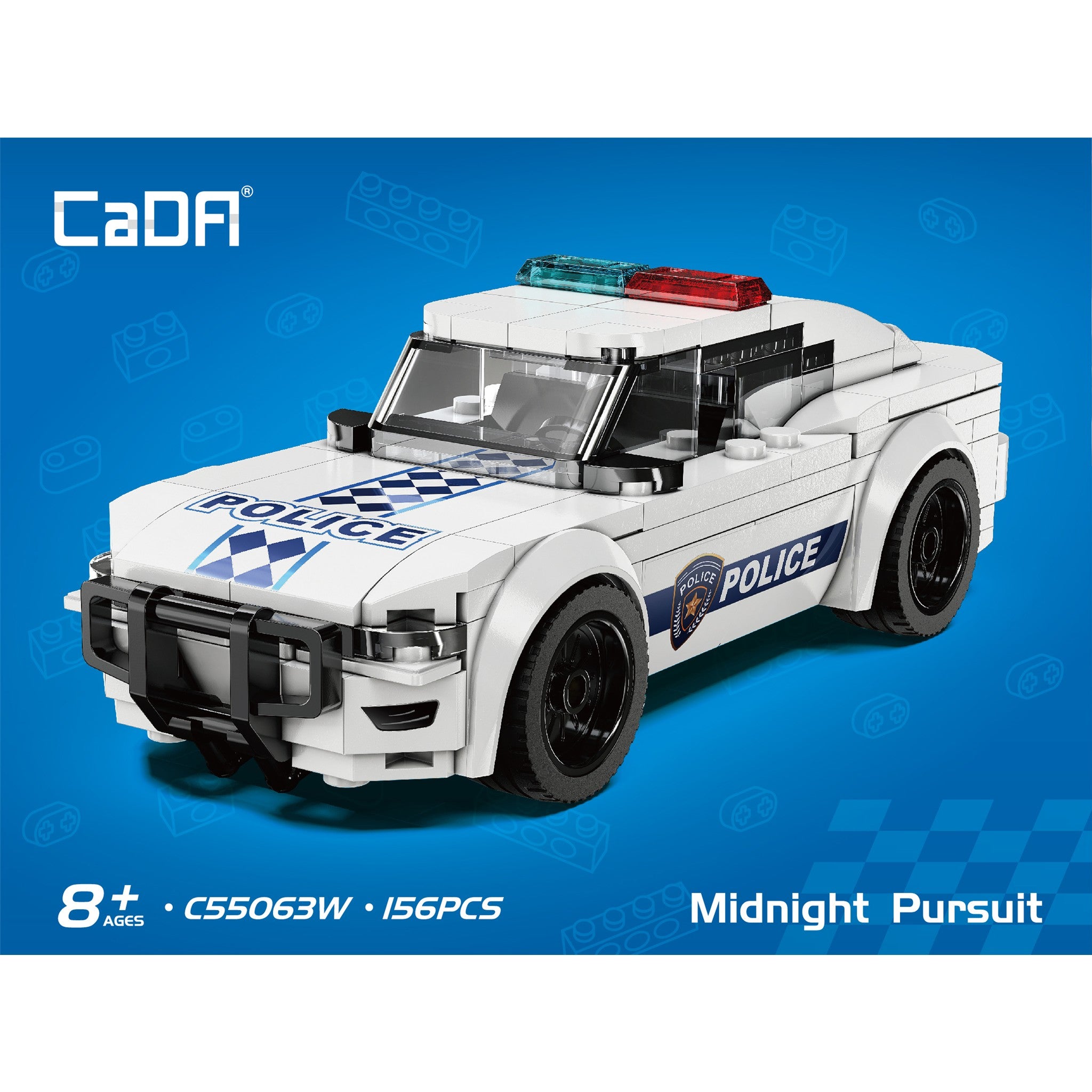 Police Car Night Hunt Pursuit 156 Pieces