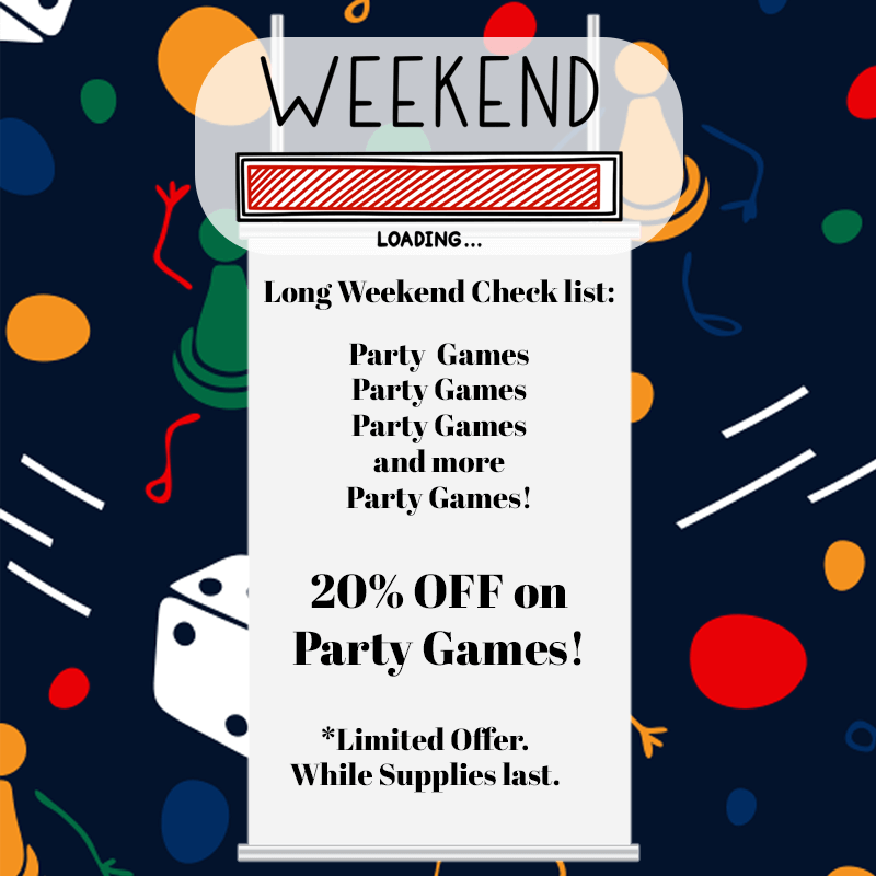 Get your party on - the sun is shining and the long weekend is coming. Save 20% on select Party games at Calendarclub.ca