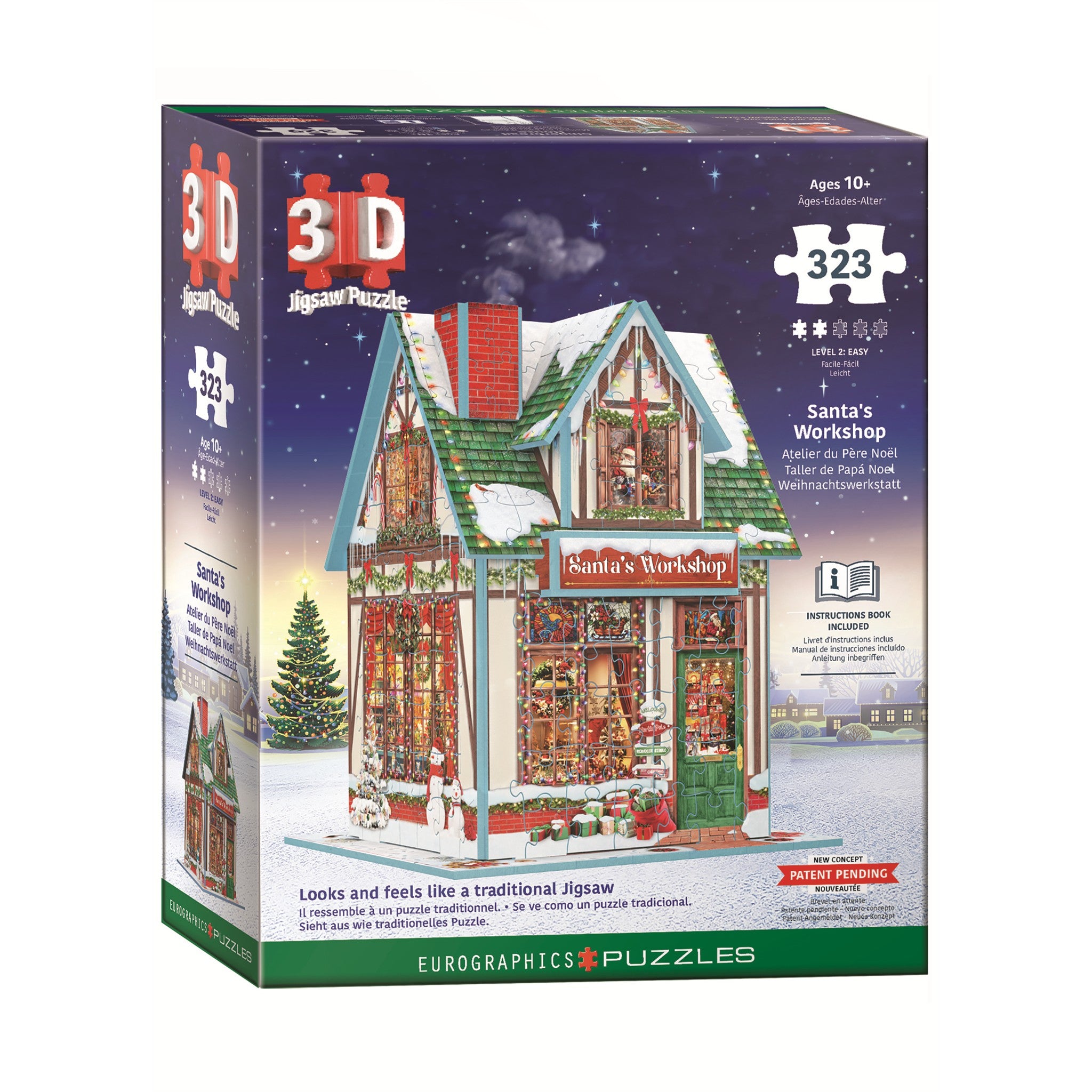 Santa's Workshop 3D Puzzle 323 Pieces