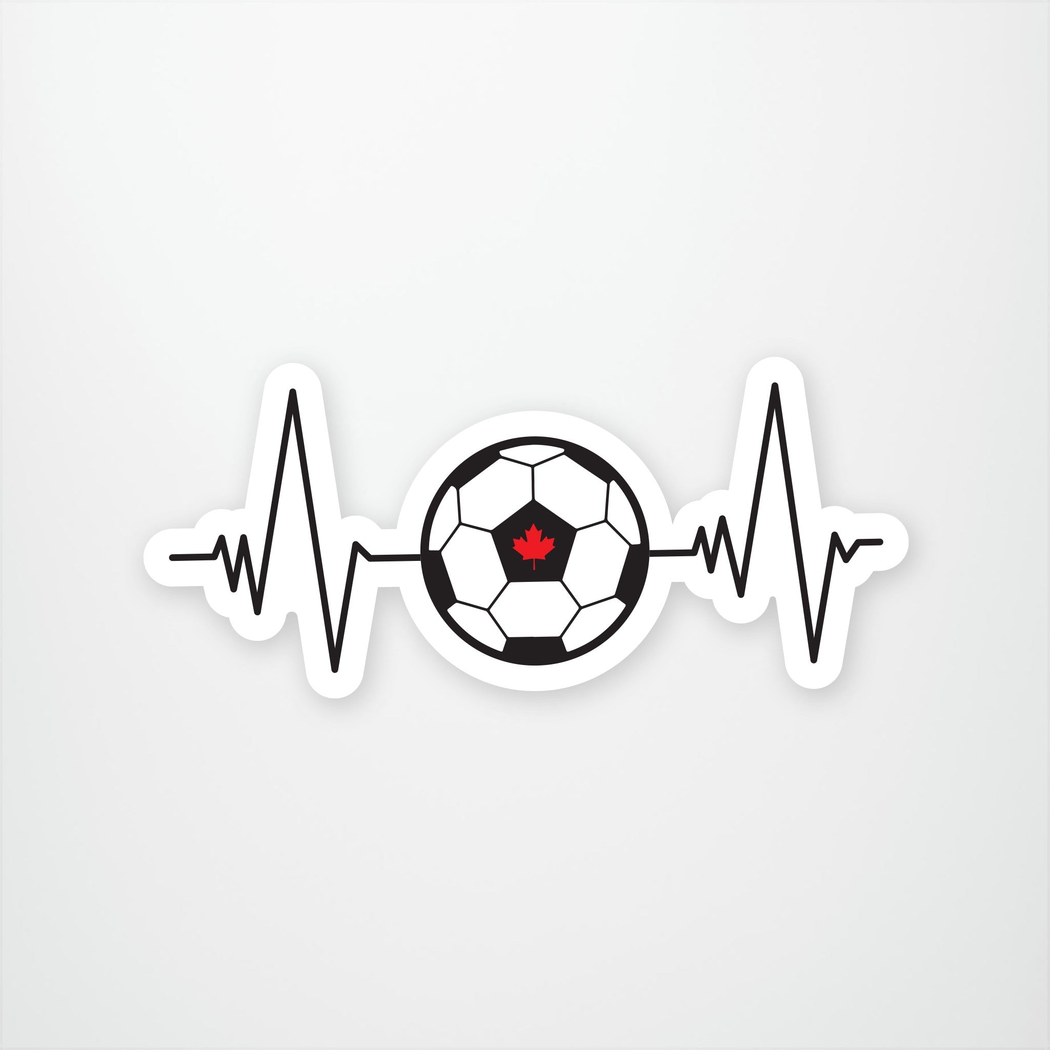 Soccer Ball Heartbeat Vinyl Sticker