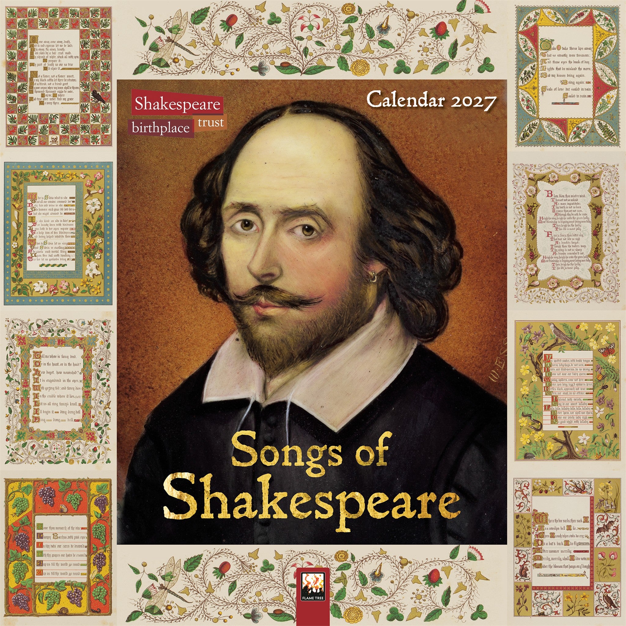 Songs of Shakespeare 2027 Wall Calendar - Online Only