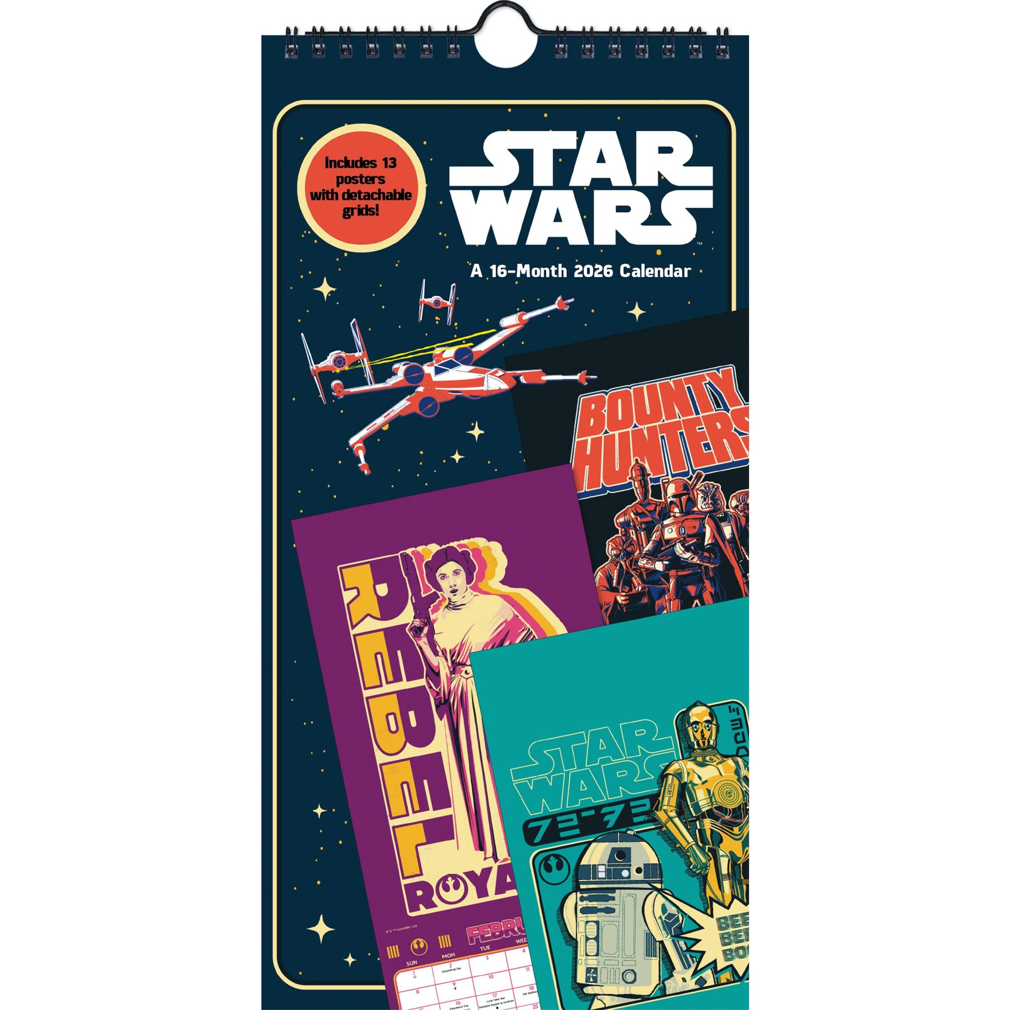 Star Wars 2026 Mini Poster Calendar