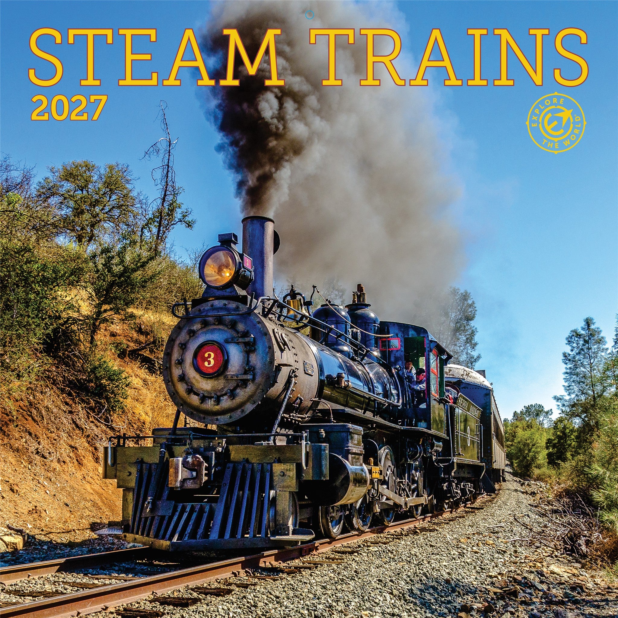 Steam Trains 2027 Wall Calendar