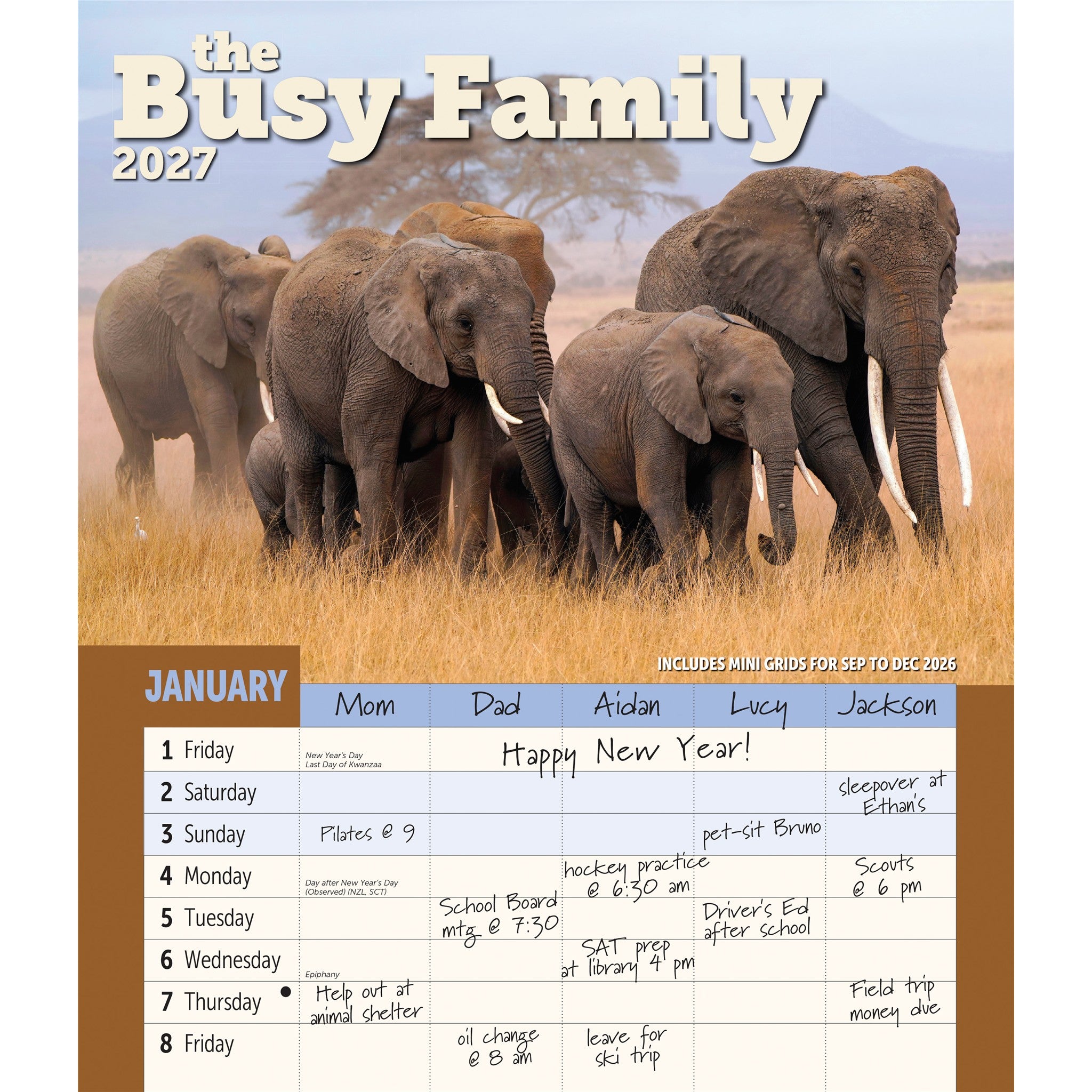 The Busy Family 2027 Wall Calendar
