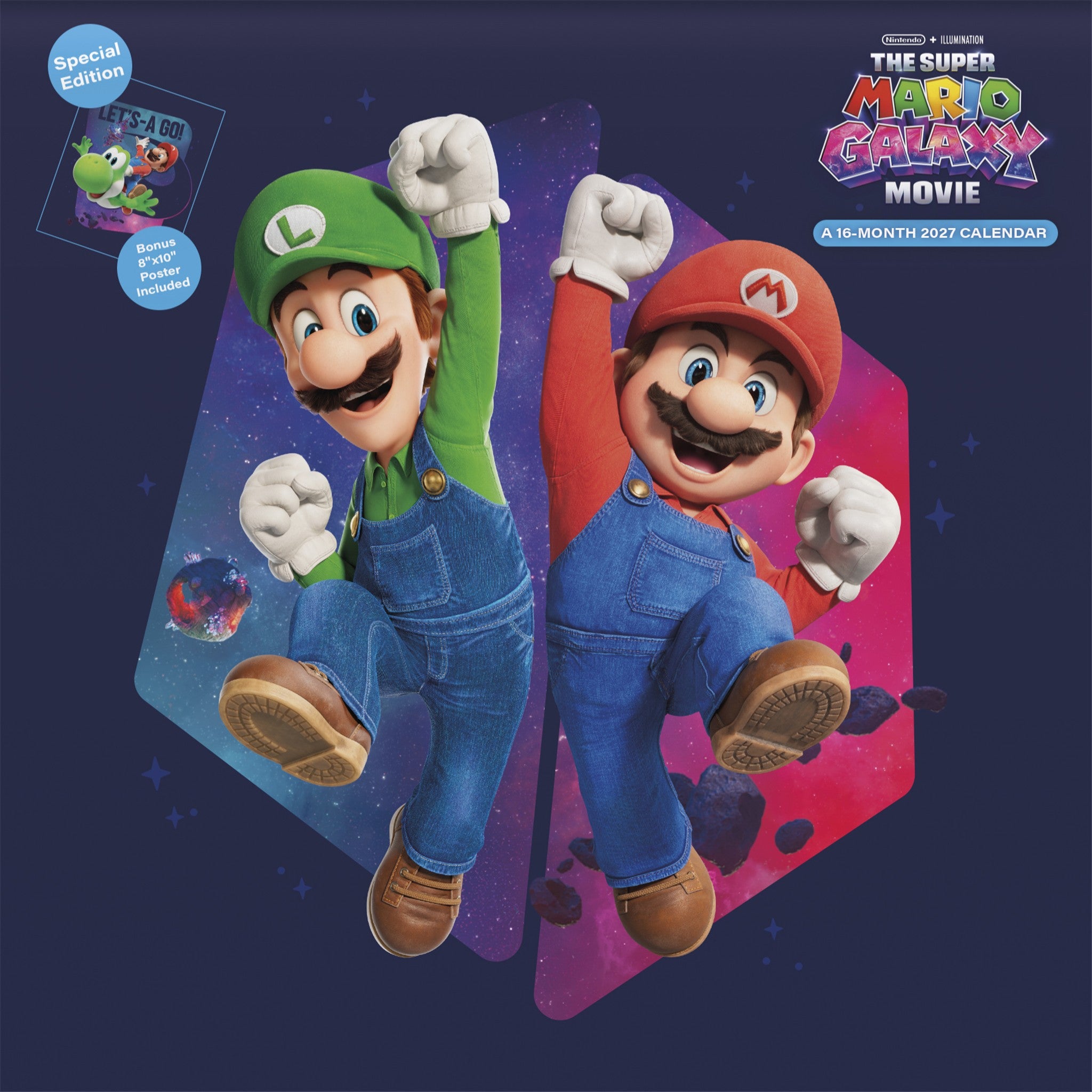 The Super Mario Brothers Movie 2 Exclusive with Print 2027 Wall Calendar