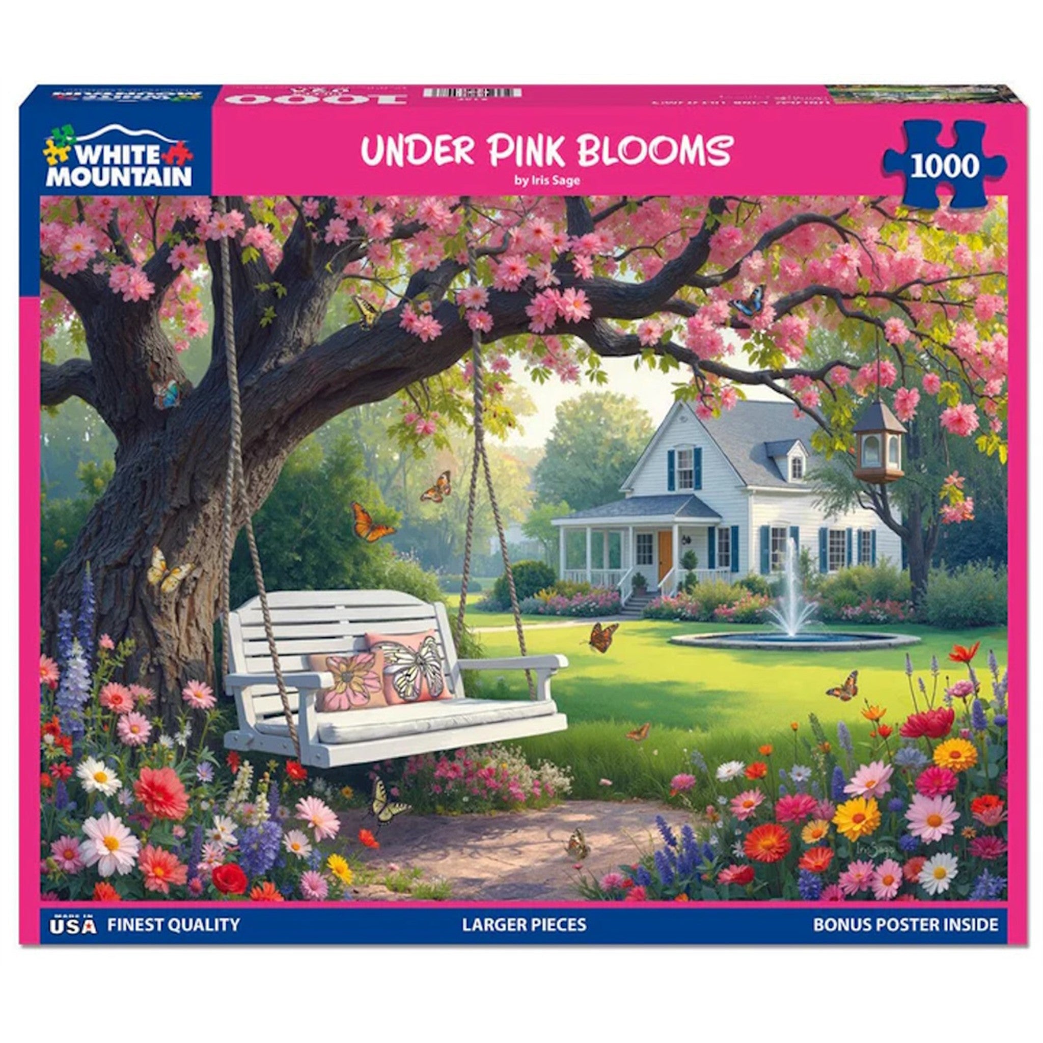 Under Pink Blooms 1000 Piece Puzzle