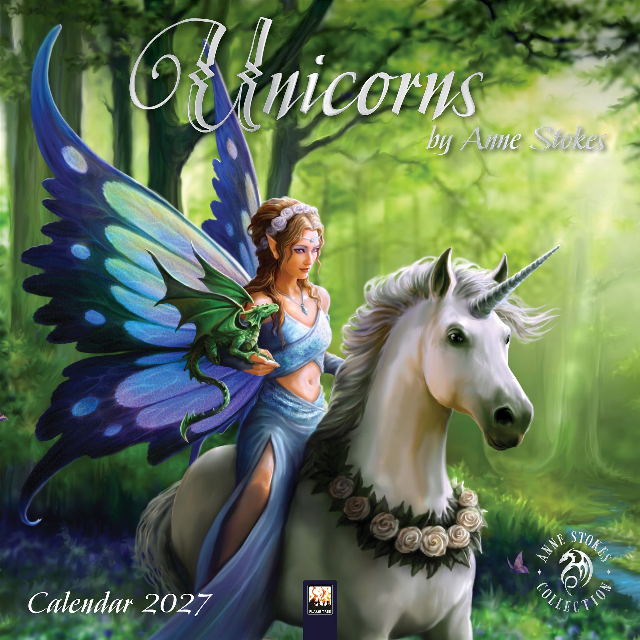 Unicorns by Anne Stokes 2027 Wall Calendar