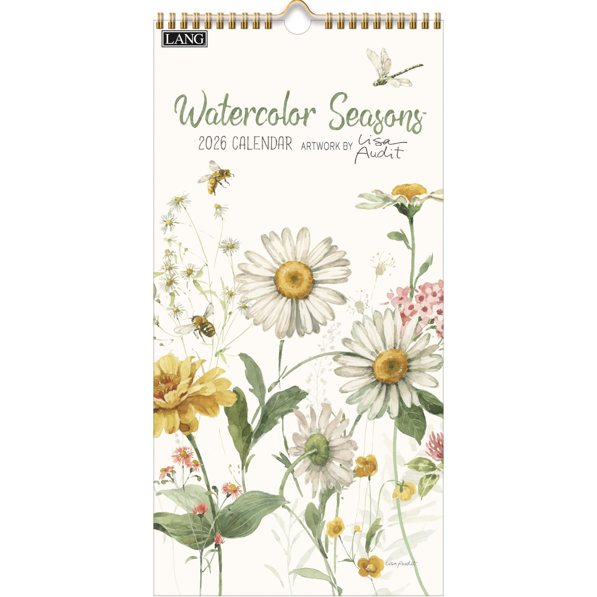 Watercolor Seasons 2026 Slim Calendar - Online Only