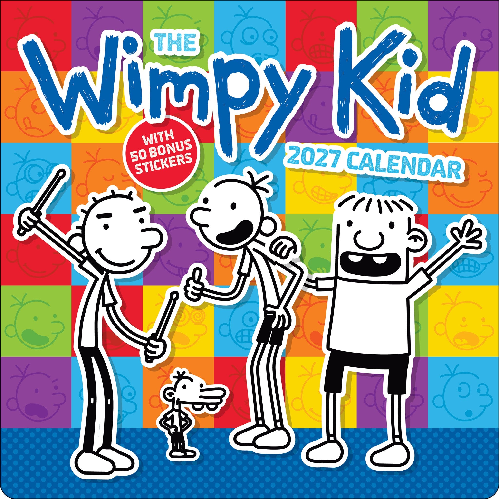 Wimpy Kid with Stickers 2027 Wall Calendar