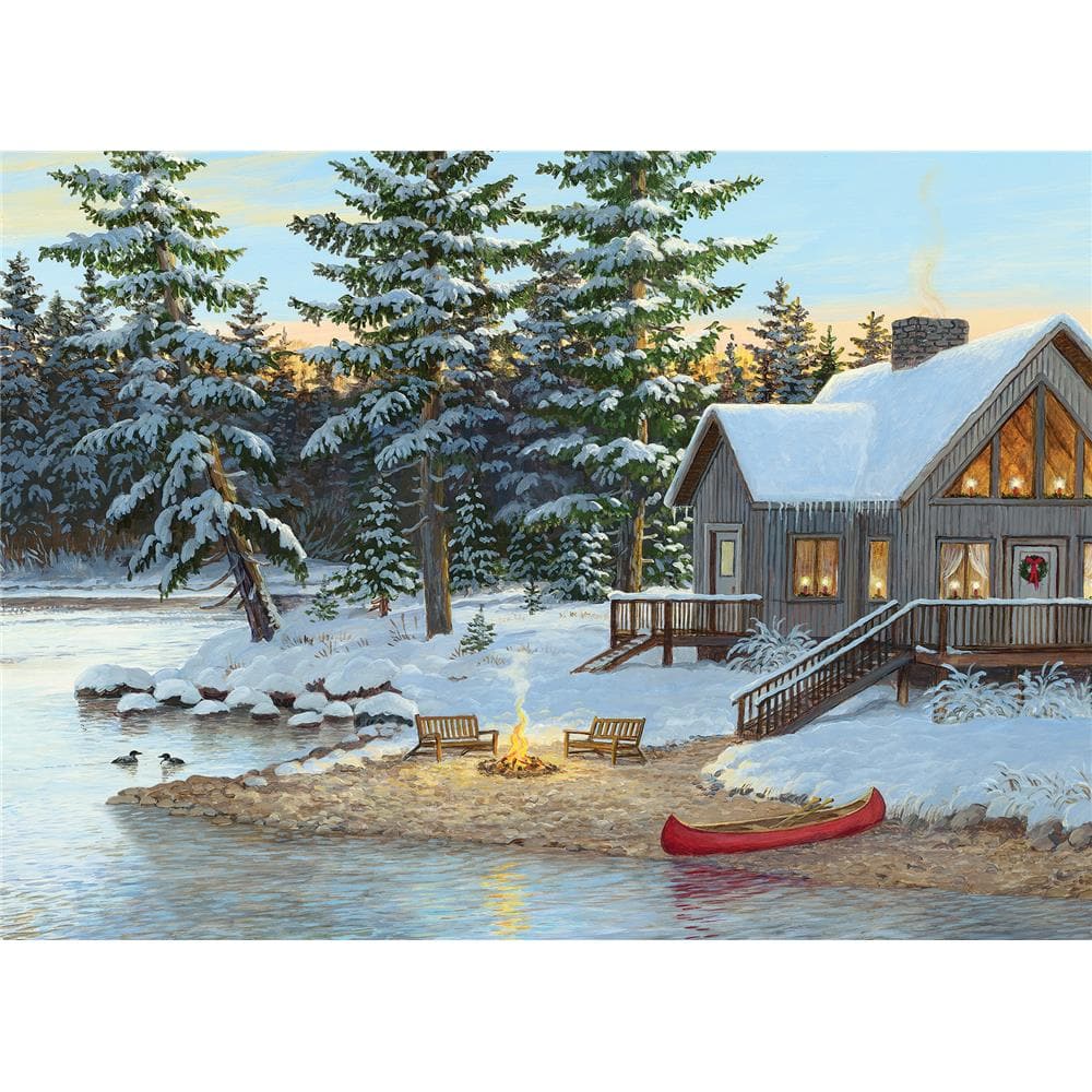 Winter at the Cabin Exclusive Jigsaw Puzzle (1000 Piece)