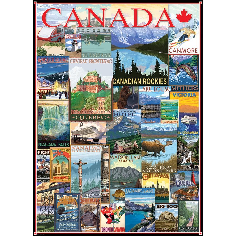 Travel Canada Vintage Posters Jigsaw Puzzle (1000 Piece)
