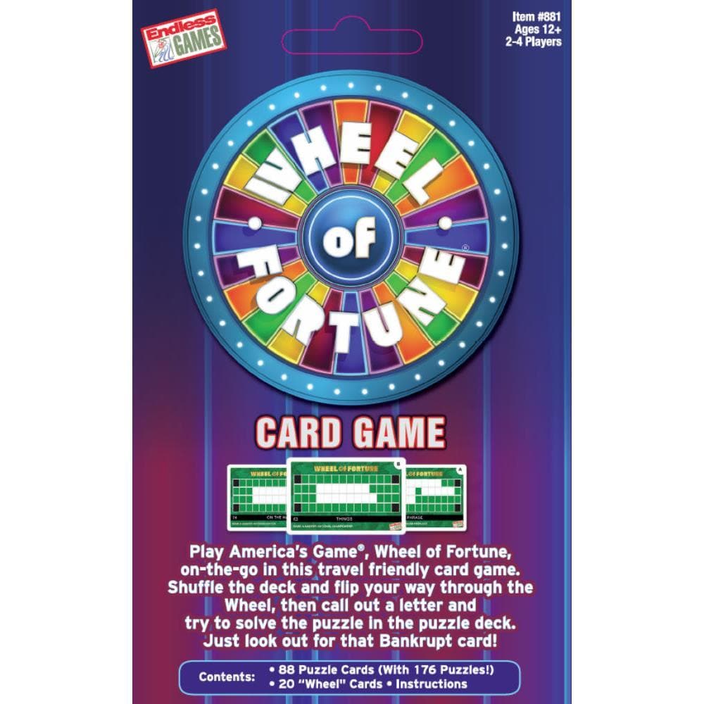 Wheel of Fortune Card Back of Package Image