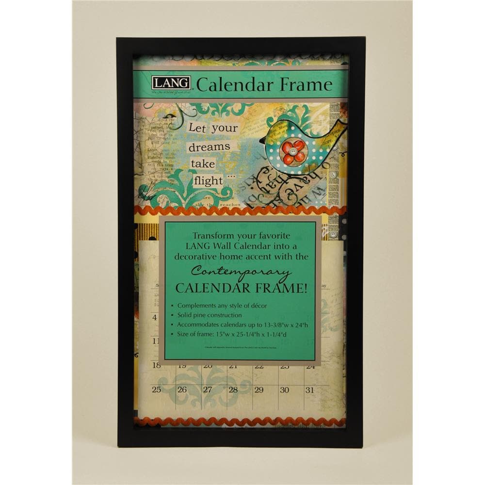 Black Contemporary Wooden Calendar Frame