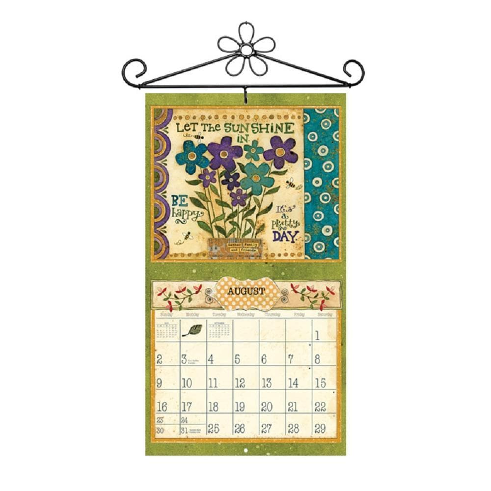 Flower Wrought Iron Calendar Hanger