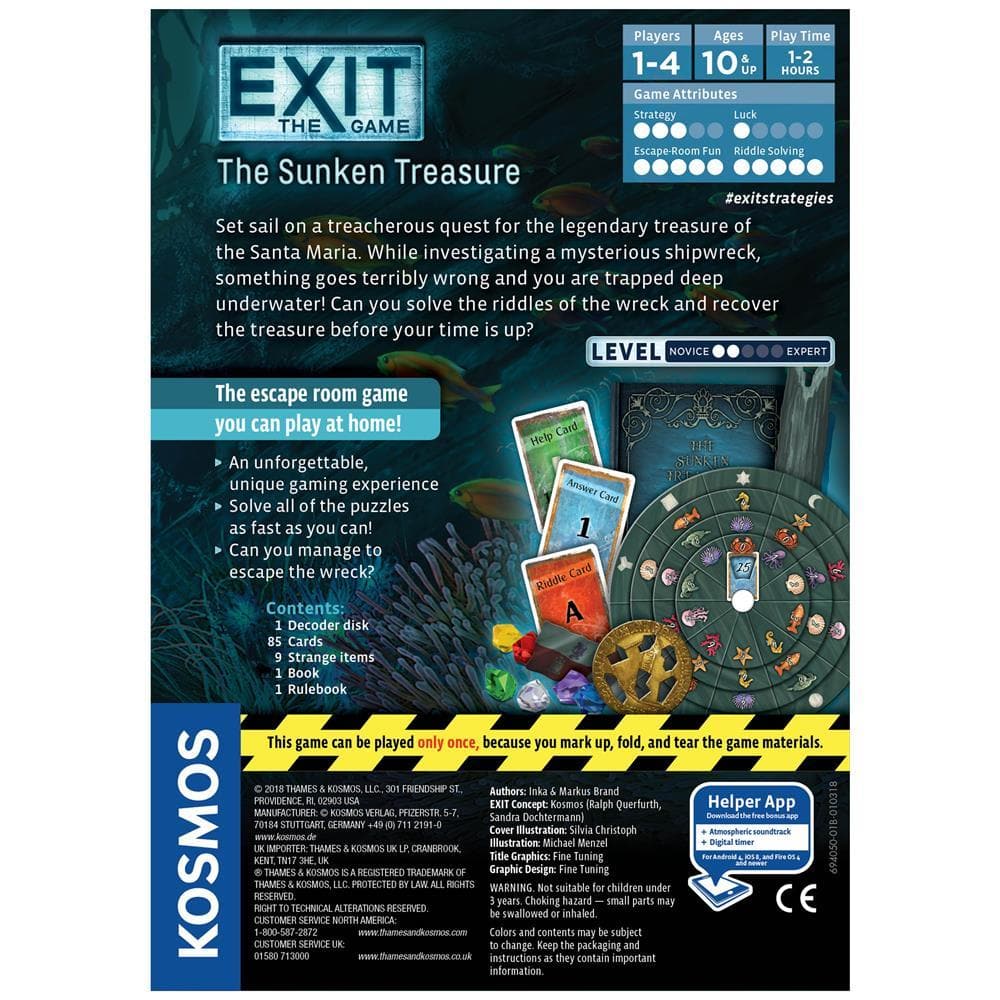 Exit The Sunken Treasure Escape Room Board Game