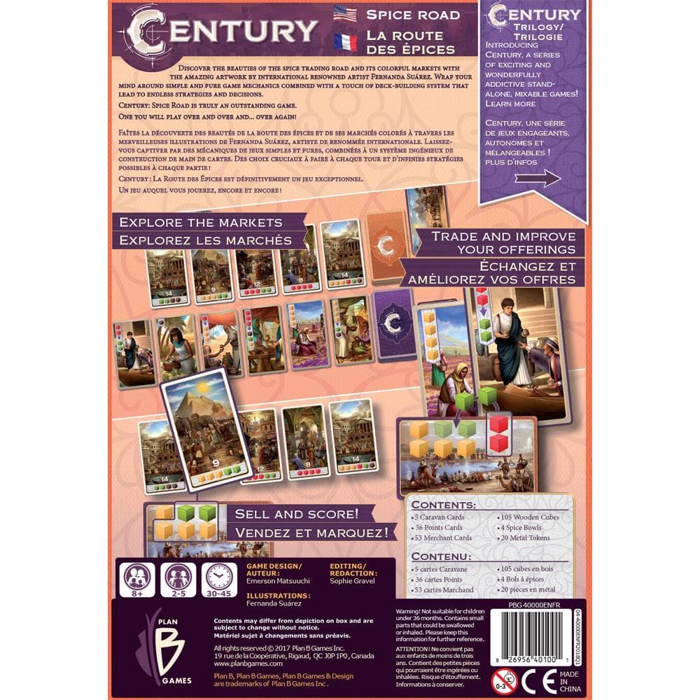 826956401001 Century Spice Road Plan B Games - Calendar Club2