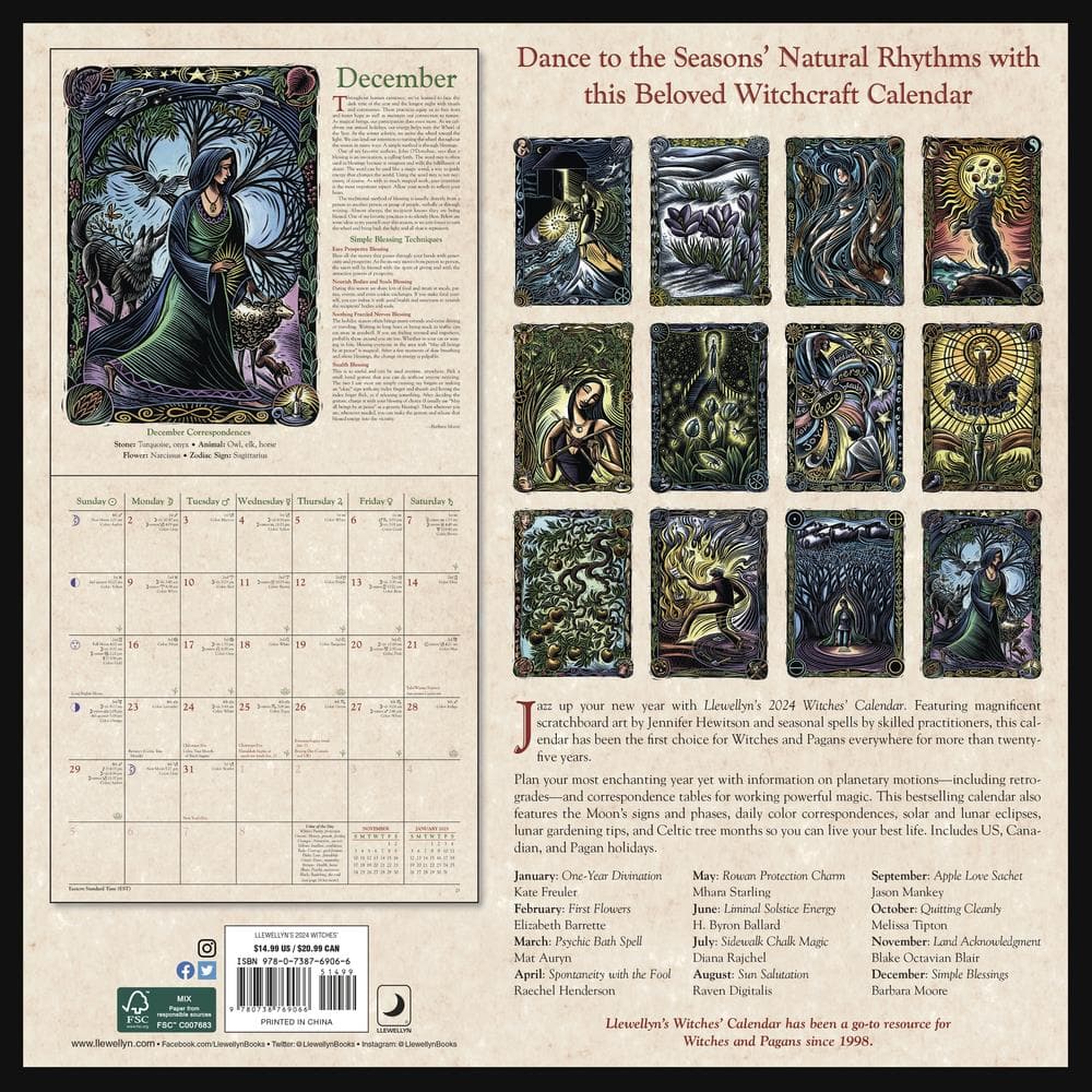 Witches 2024 Wall Calendar product image