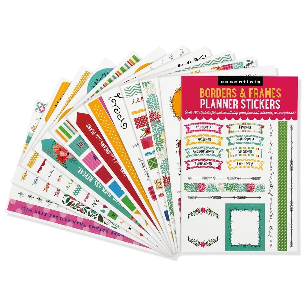 Borders Frames 2020 Planner Stickers Front Cover