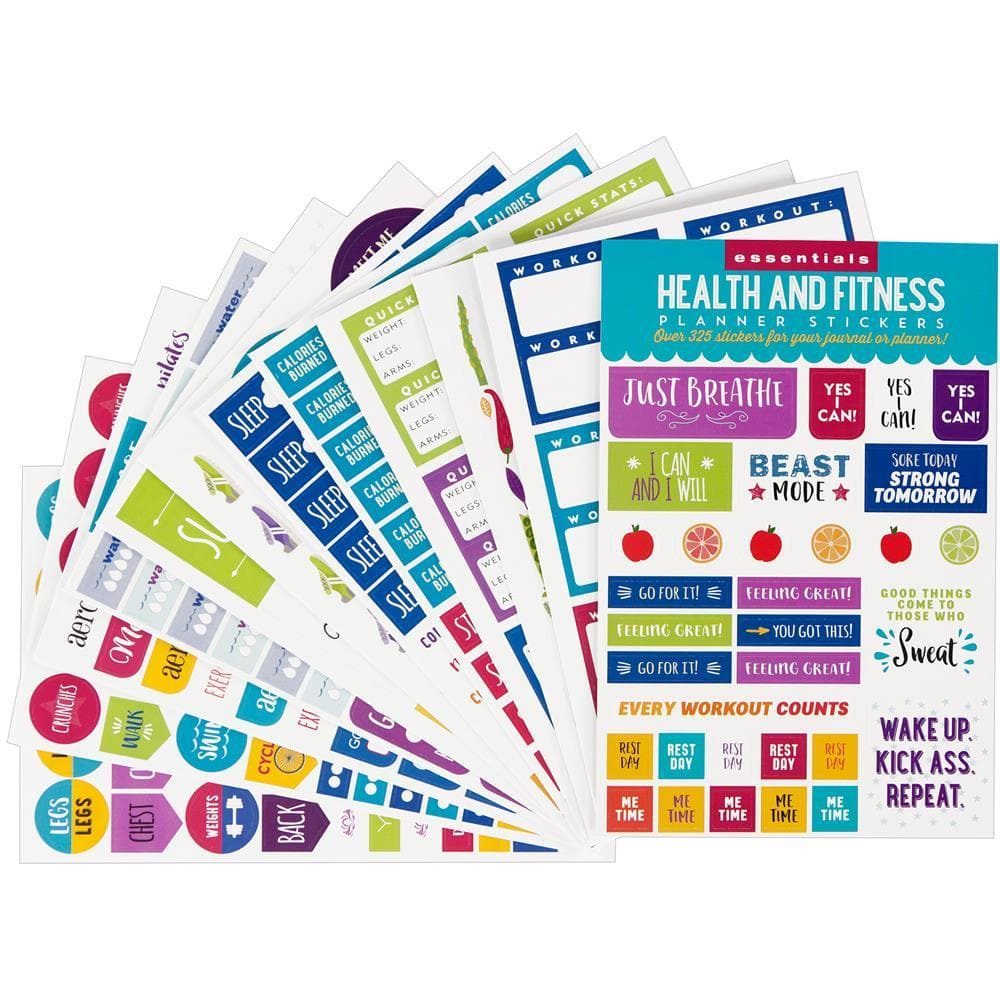 Heath and Fitness Planner Stickers Front Cover
