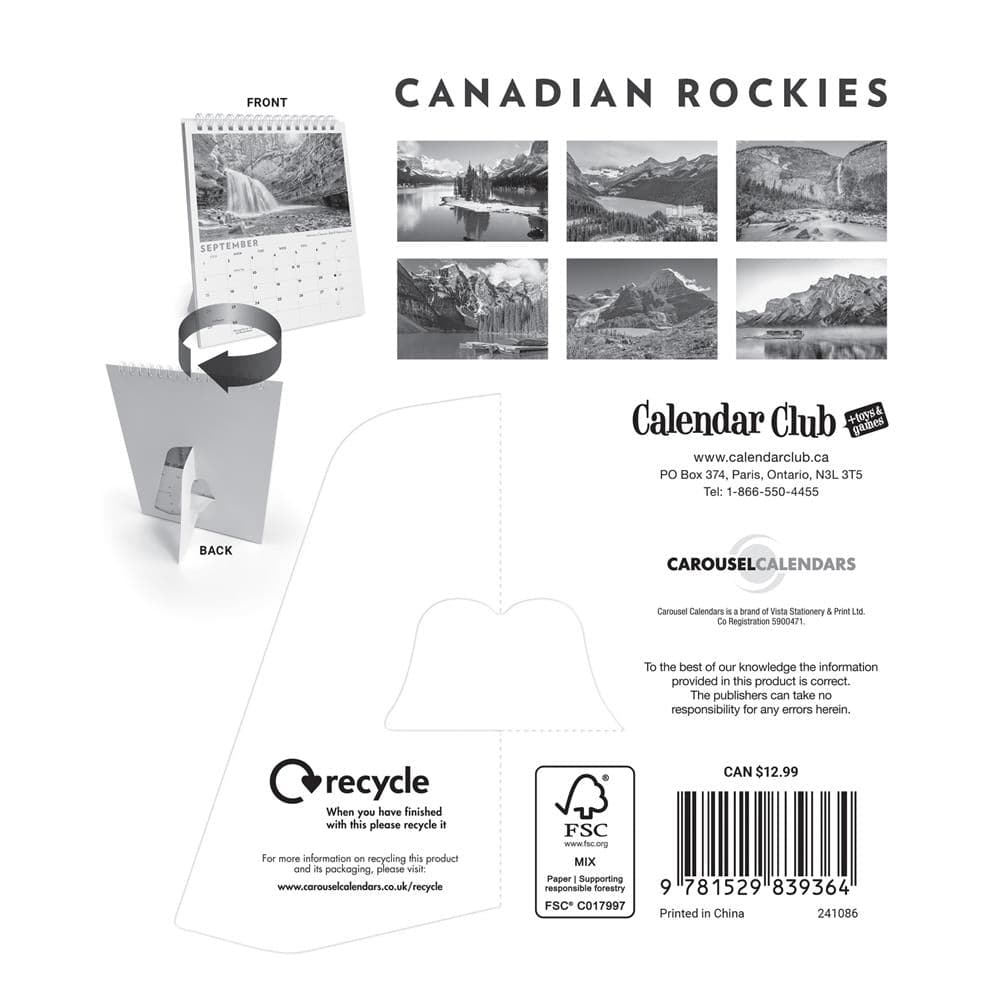 Canadian Rockies 2024 Easel Calendar product image