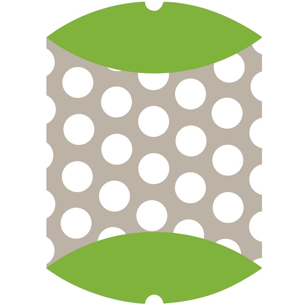 Silver Green Dots Small Pillow Gift Wrap