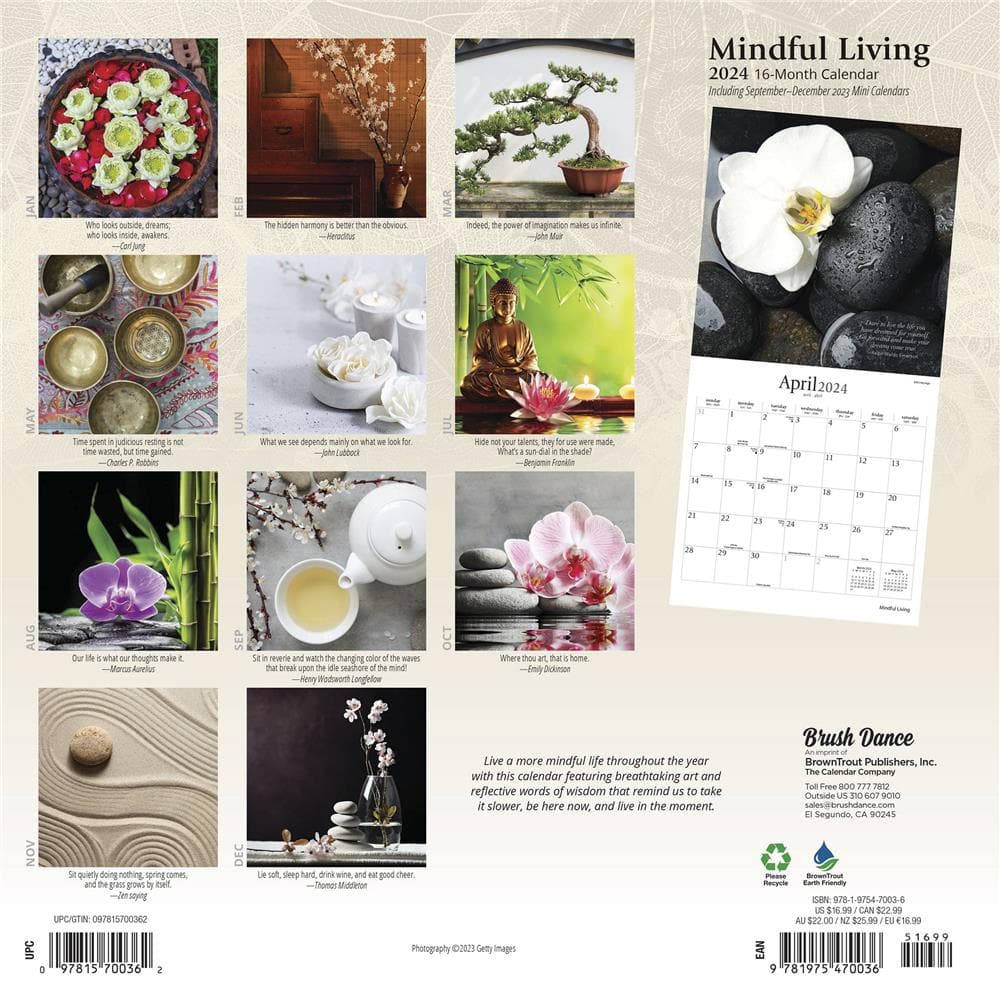 Mindful Living 2024 Wall Calendar product image