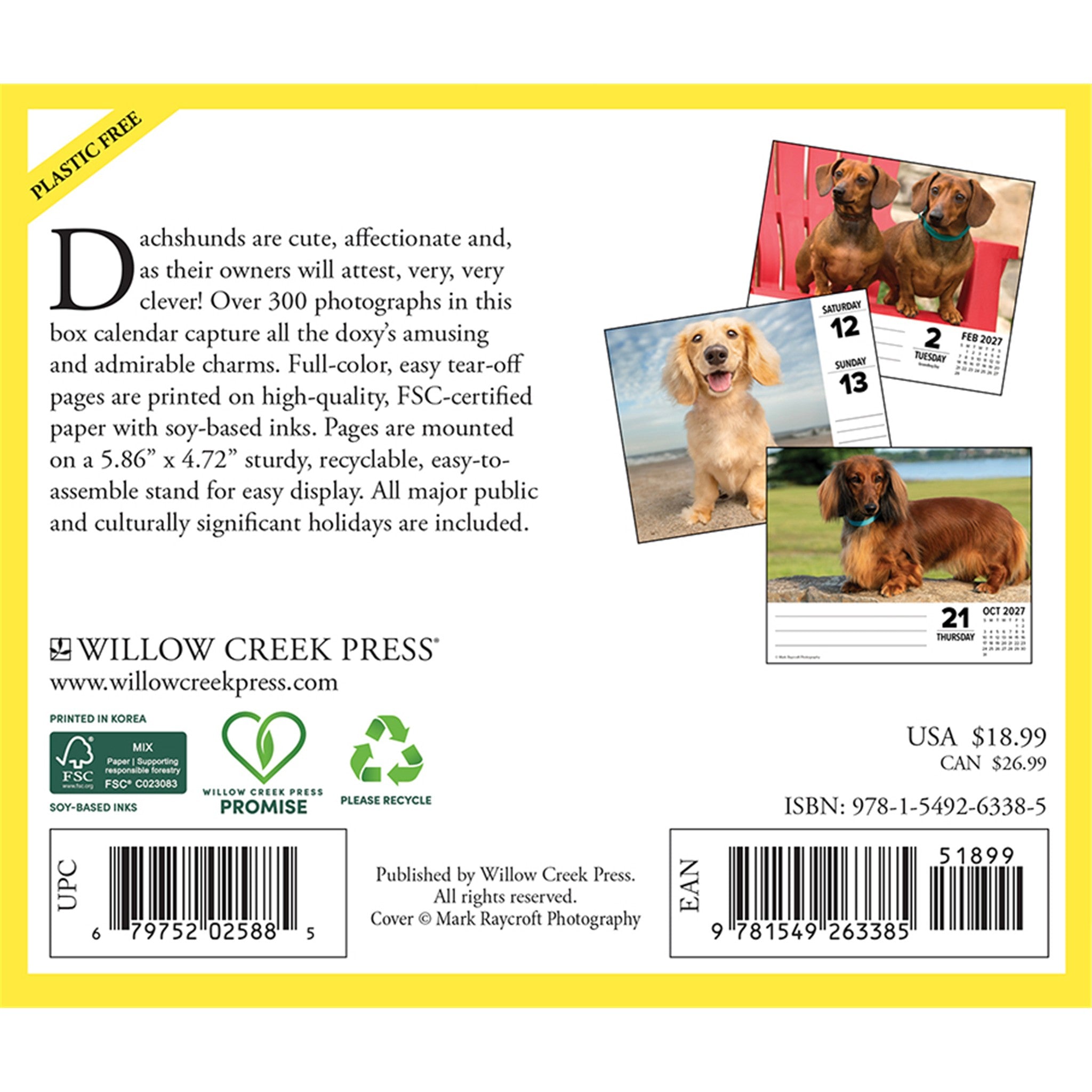 Dachshunds 2027 Box Calendar