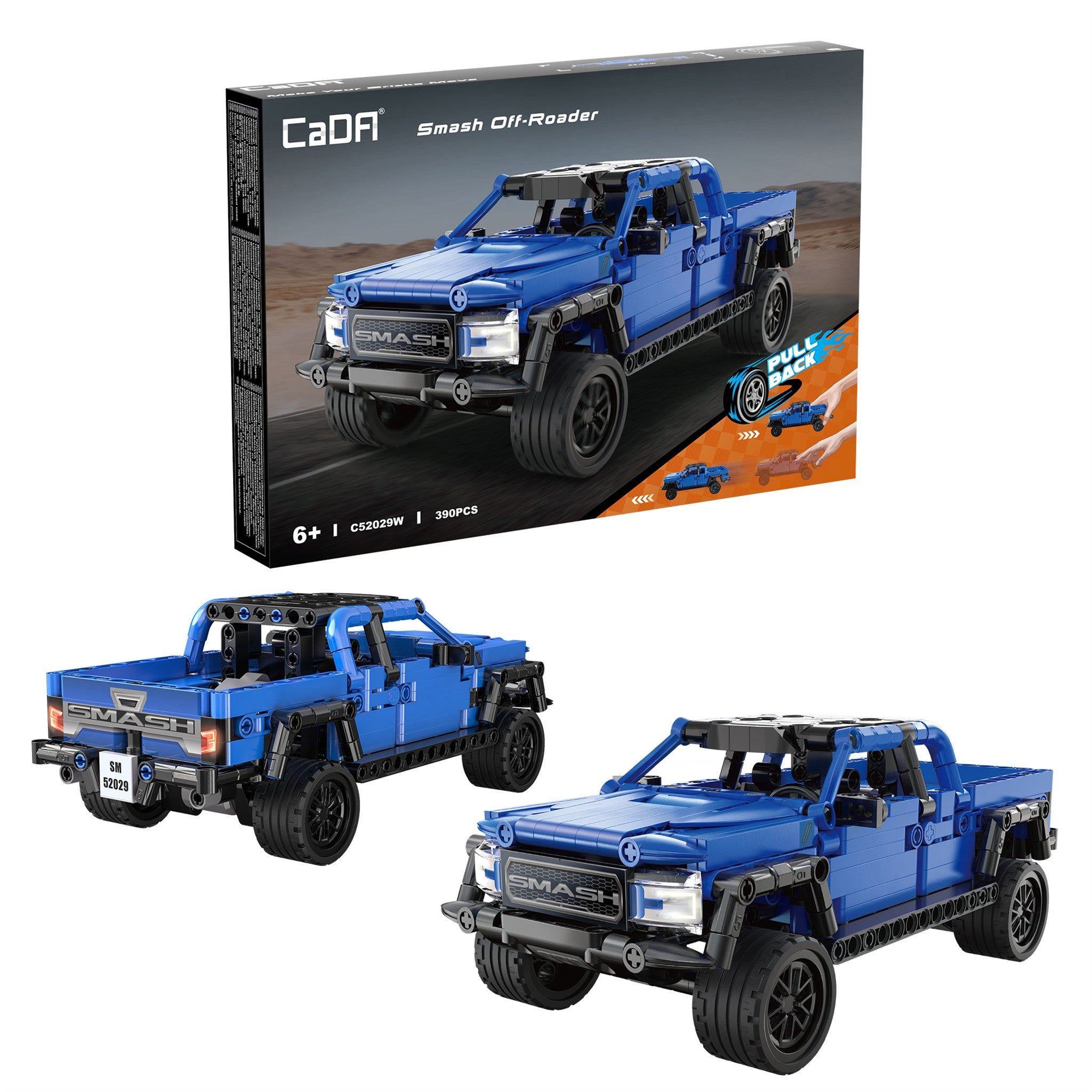 Blue Crush Truck 390 Pieces with Pull Back Action