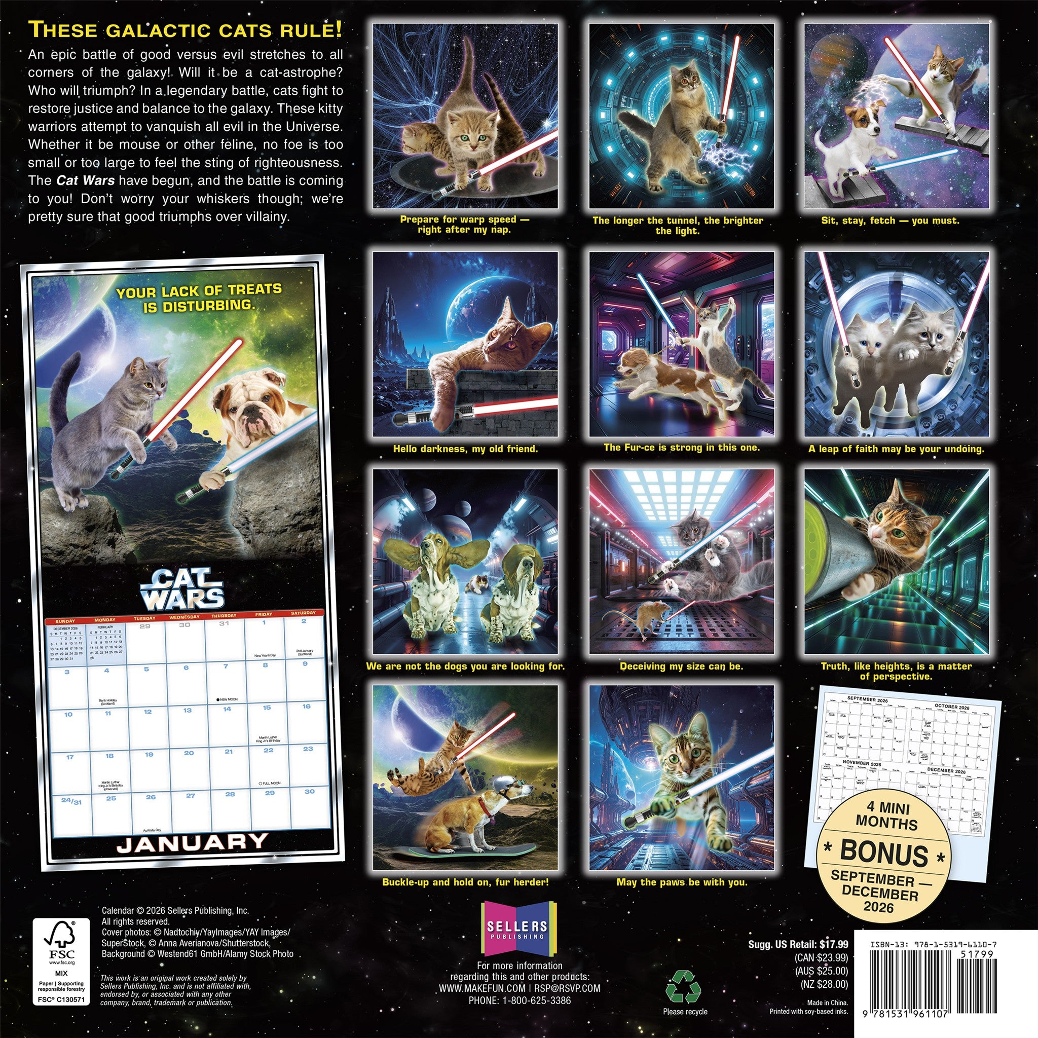 Cat Wars 2027 Wall Calendar