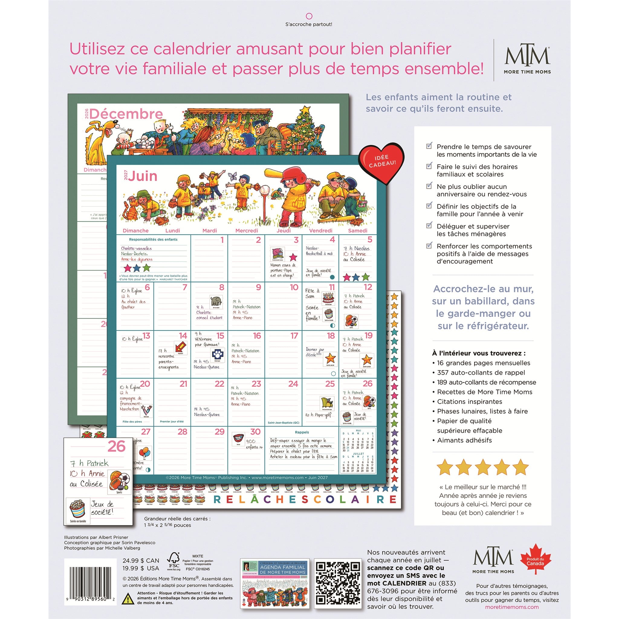 Memo Frigo 2027 Wall Calendar (French)