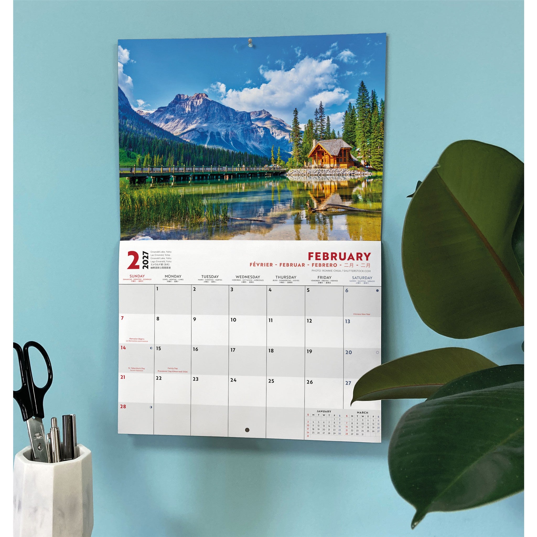 Canadian Rockies 2027 Wall Calendar