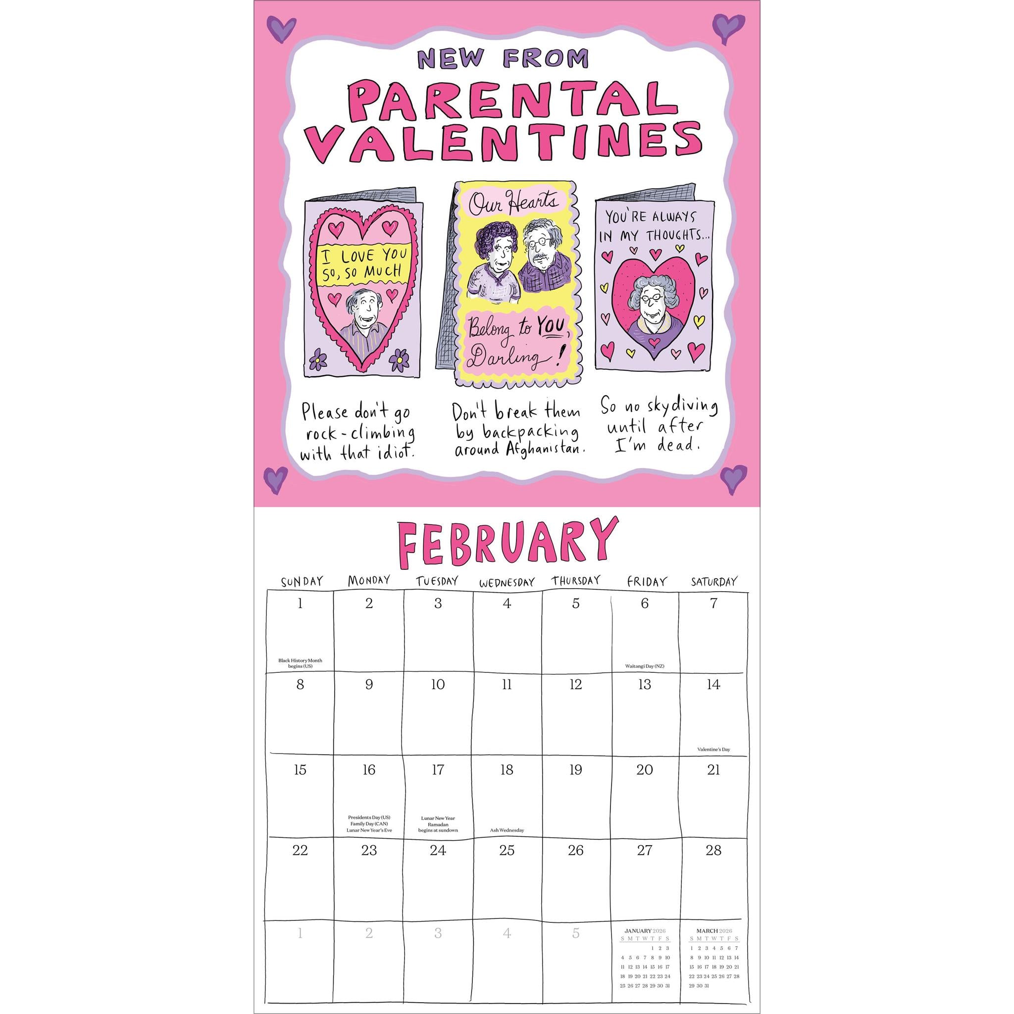 Roz Chast 2026 Wall Calendar - Online Only