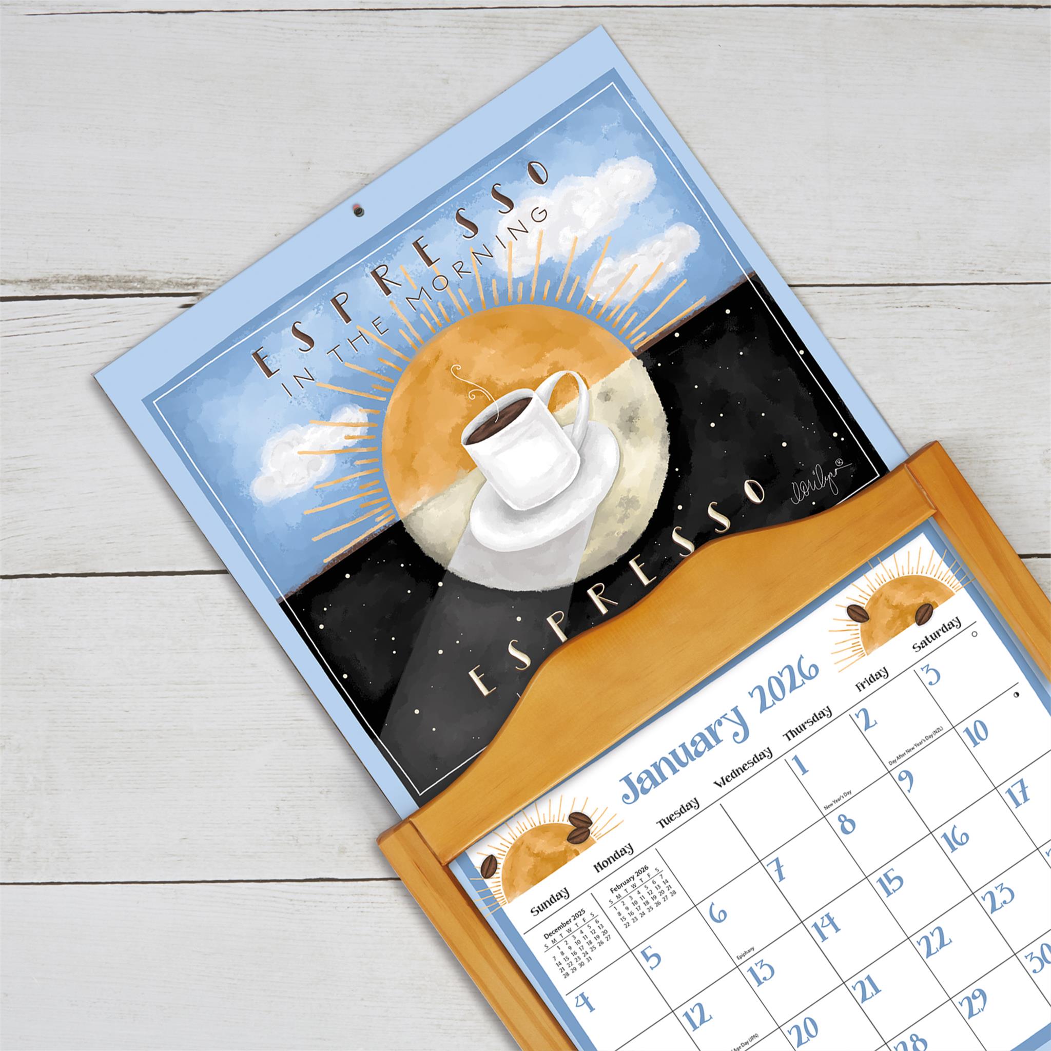 Coffee 2026 Deluxe Wall Calendar - Online Only