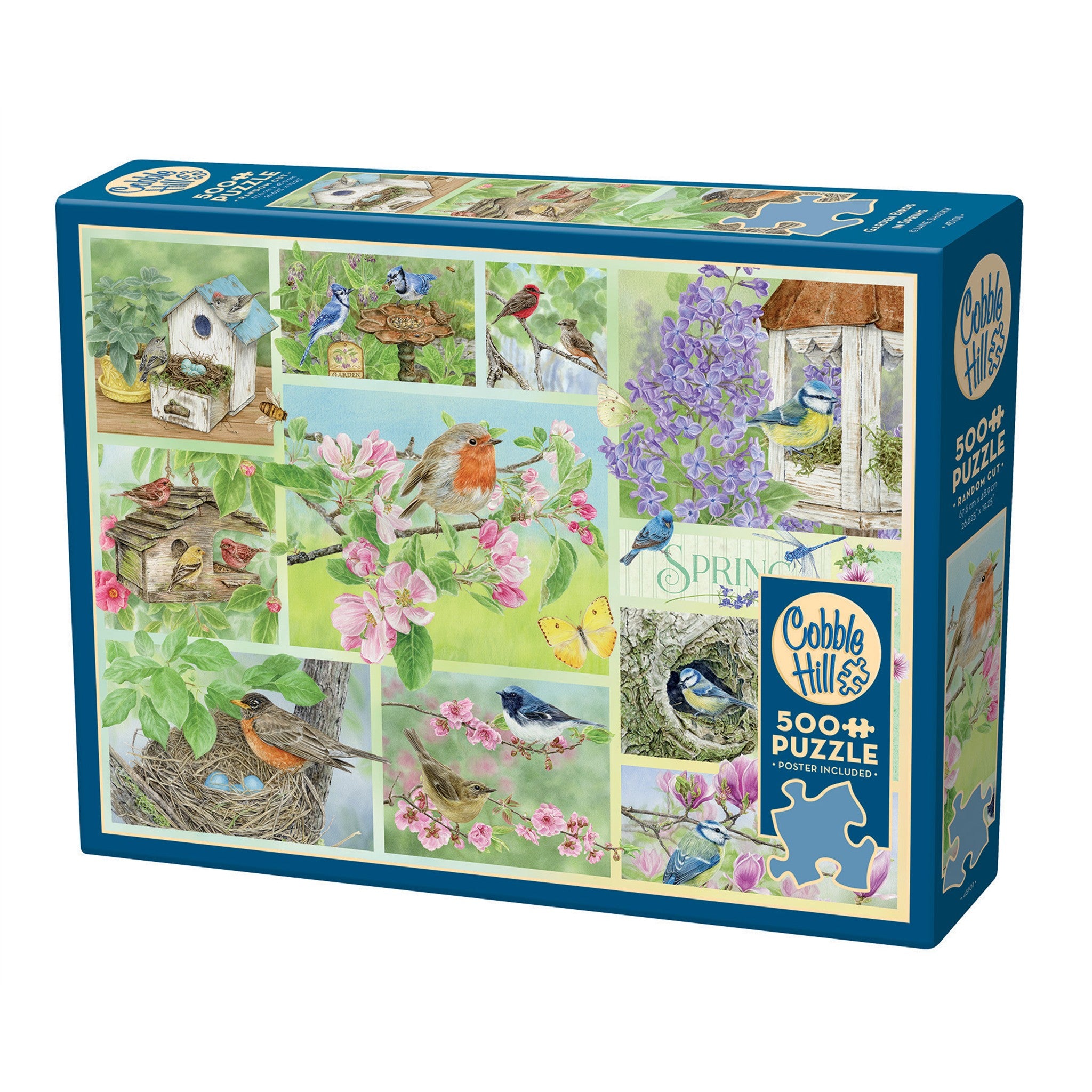 Garden Birds in Spring 500 Piece Puzzle - Online Only