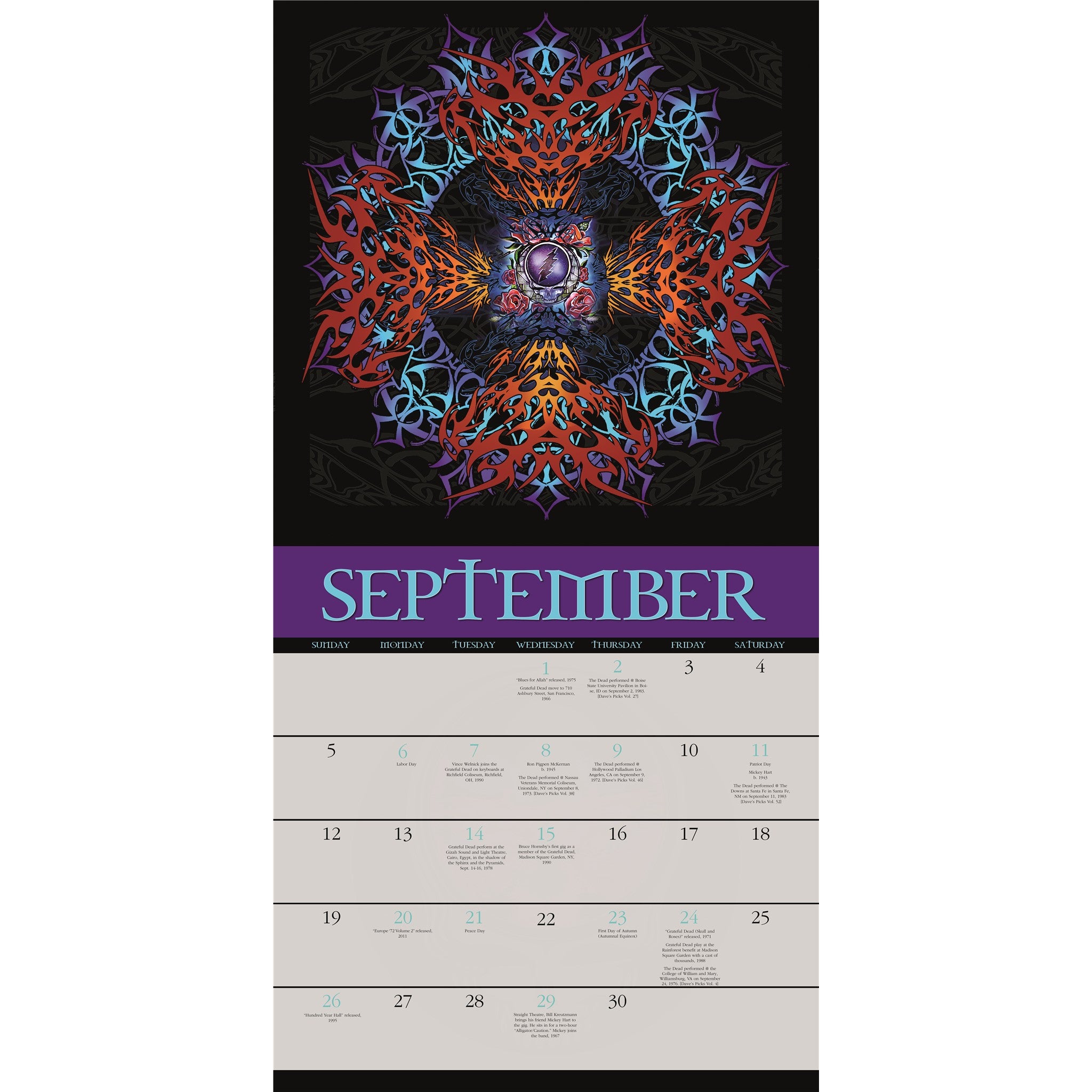 Grateful Dead 2027 Wall Calendar