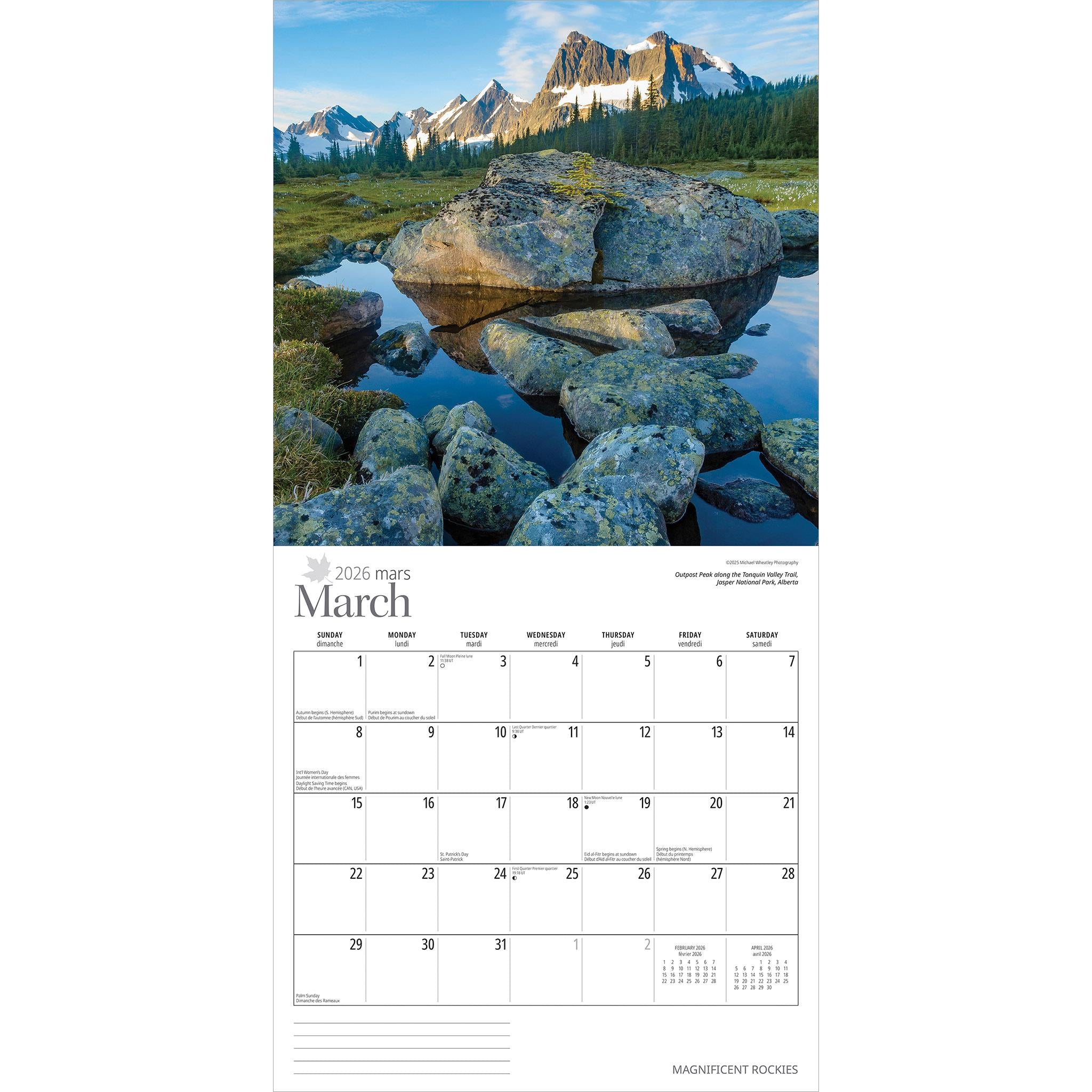 Magnificent Rockies 2026 Wall Calendar