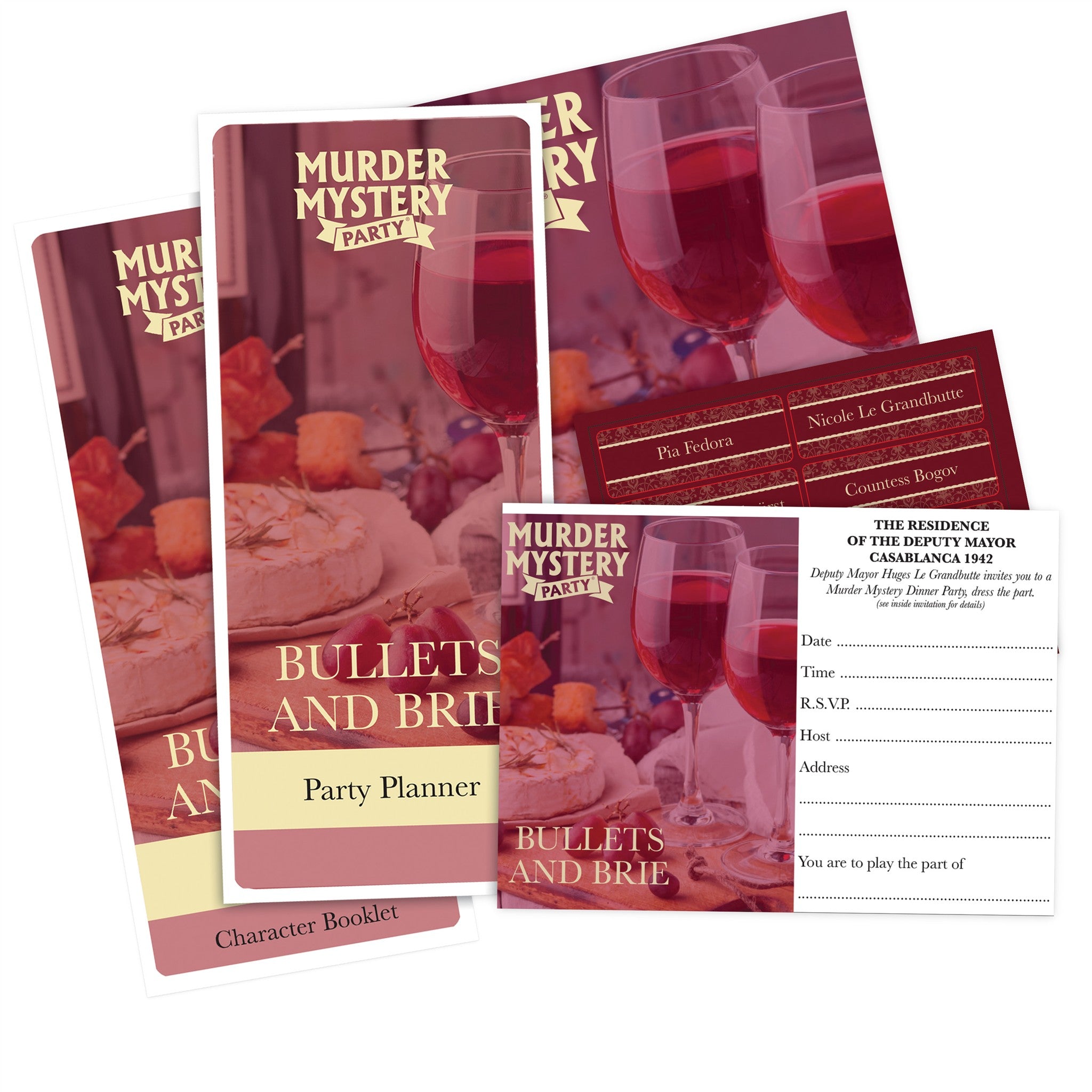 Bullets & Brie Murder Mystery Party Game