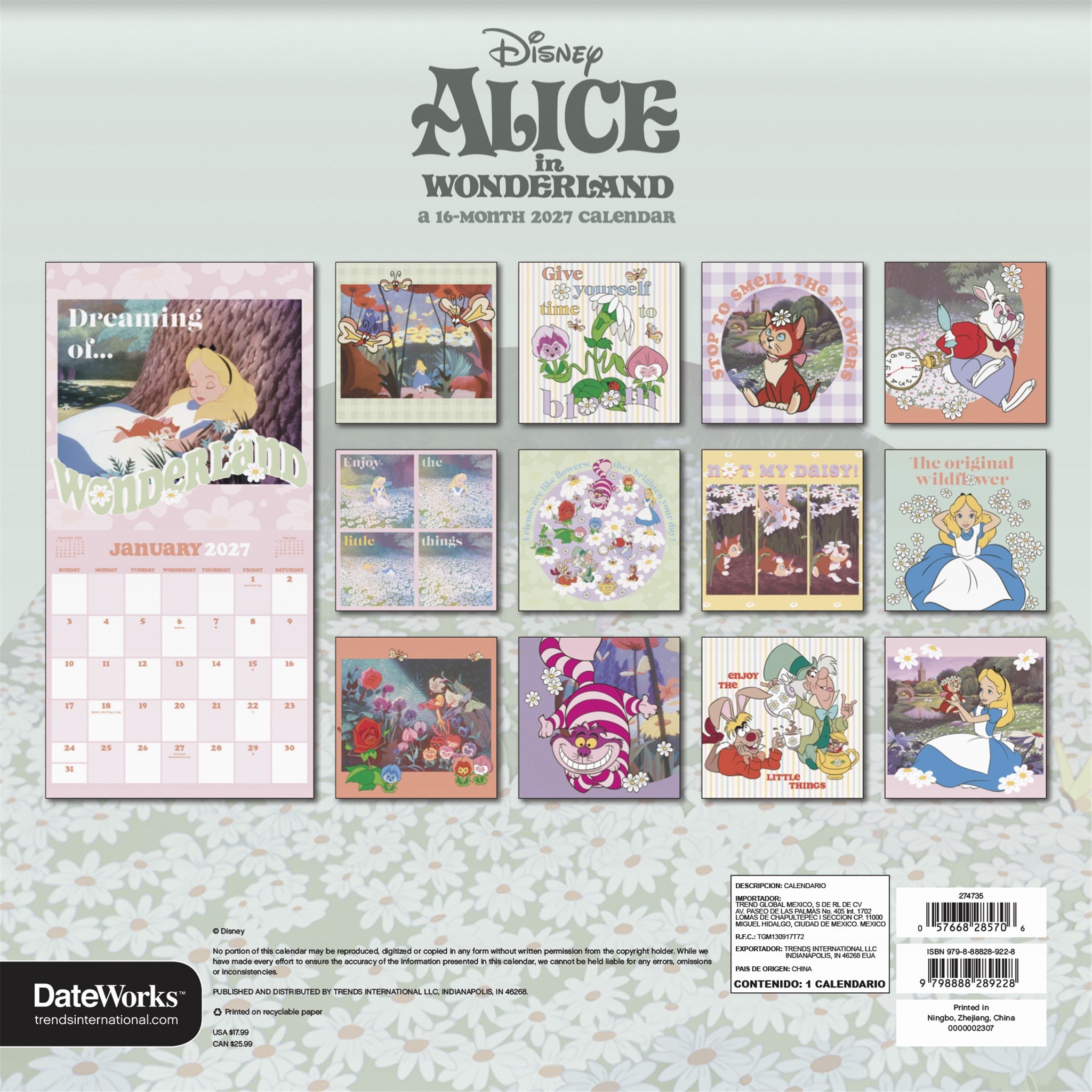 Alice in Wonderland 2027 Wall Calendar - Online Only