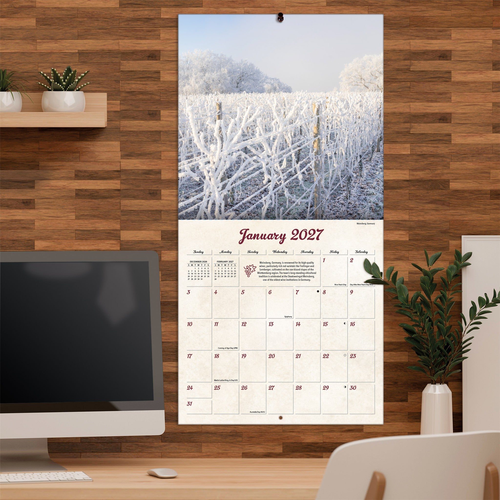 Wine Country 2027 Wall Calendar