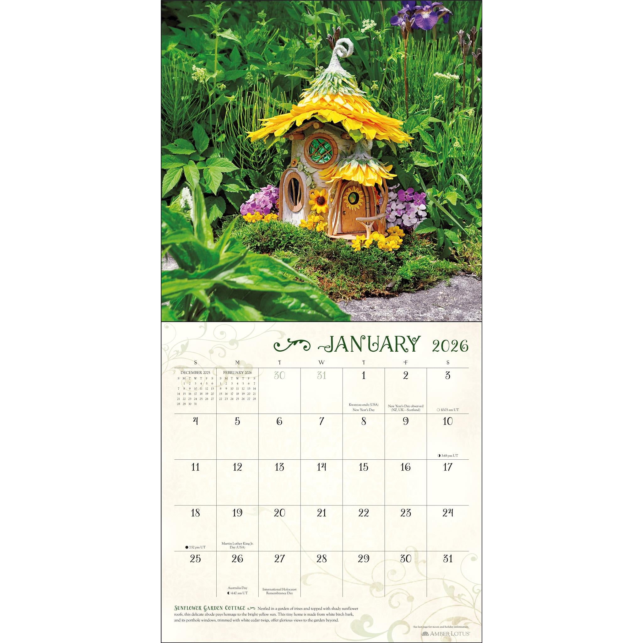 Fairy Houses 2026 Wall Calendar