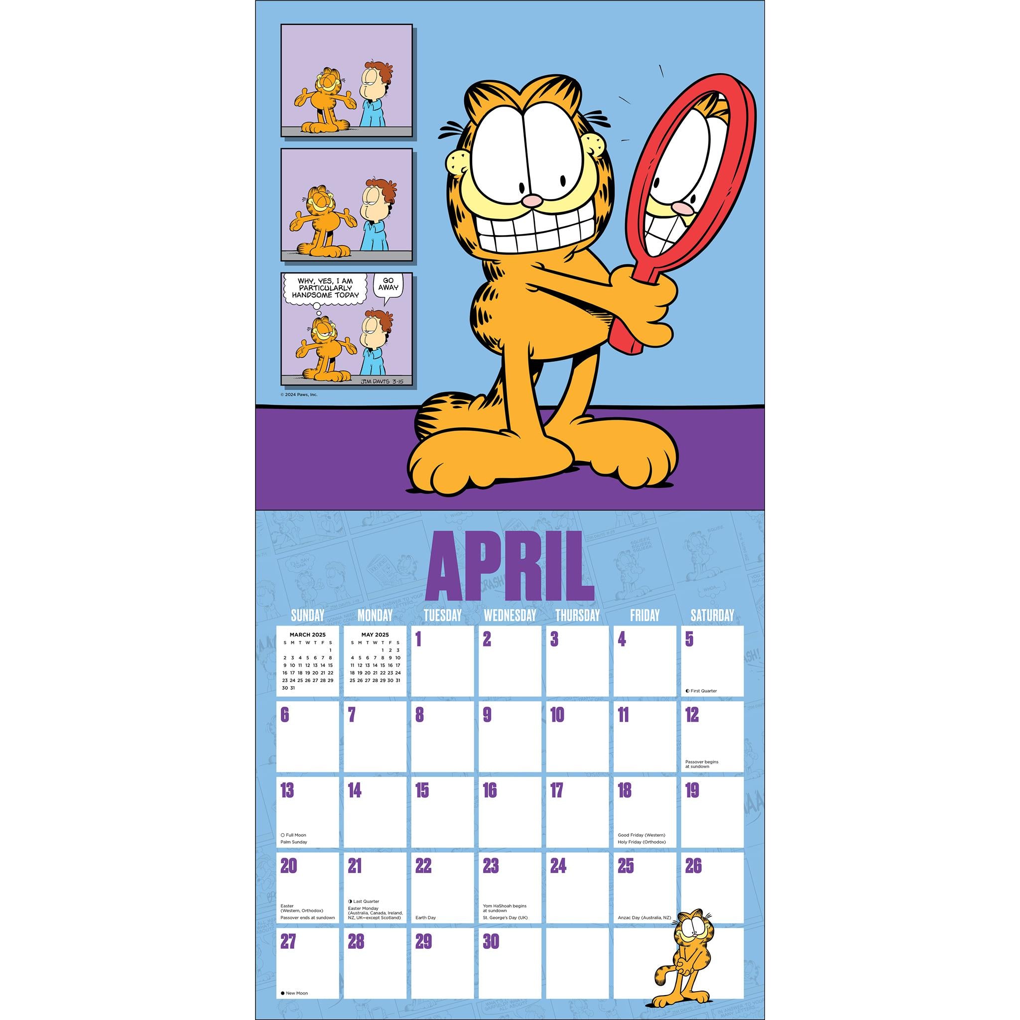 Garfield Wall 2025 Calendar