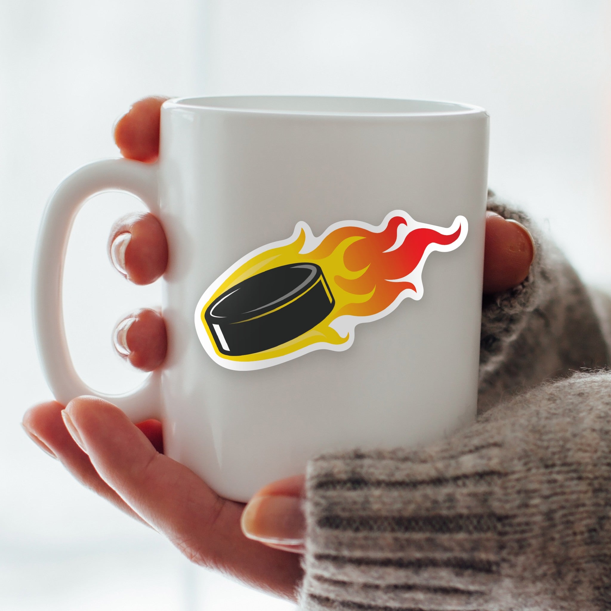 Hockey Puck Vinyl Sticker