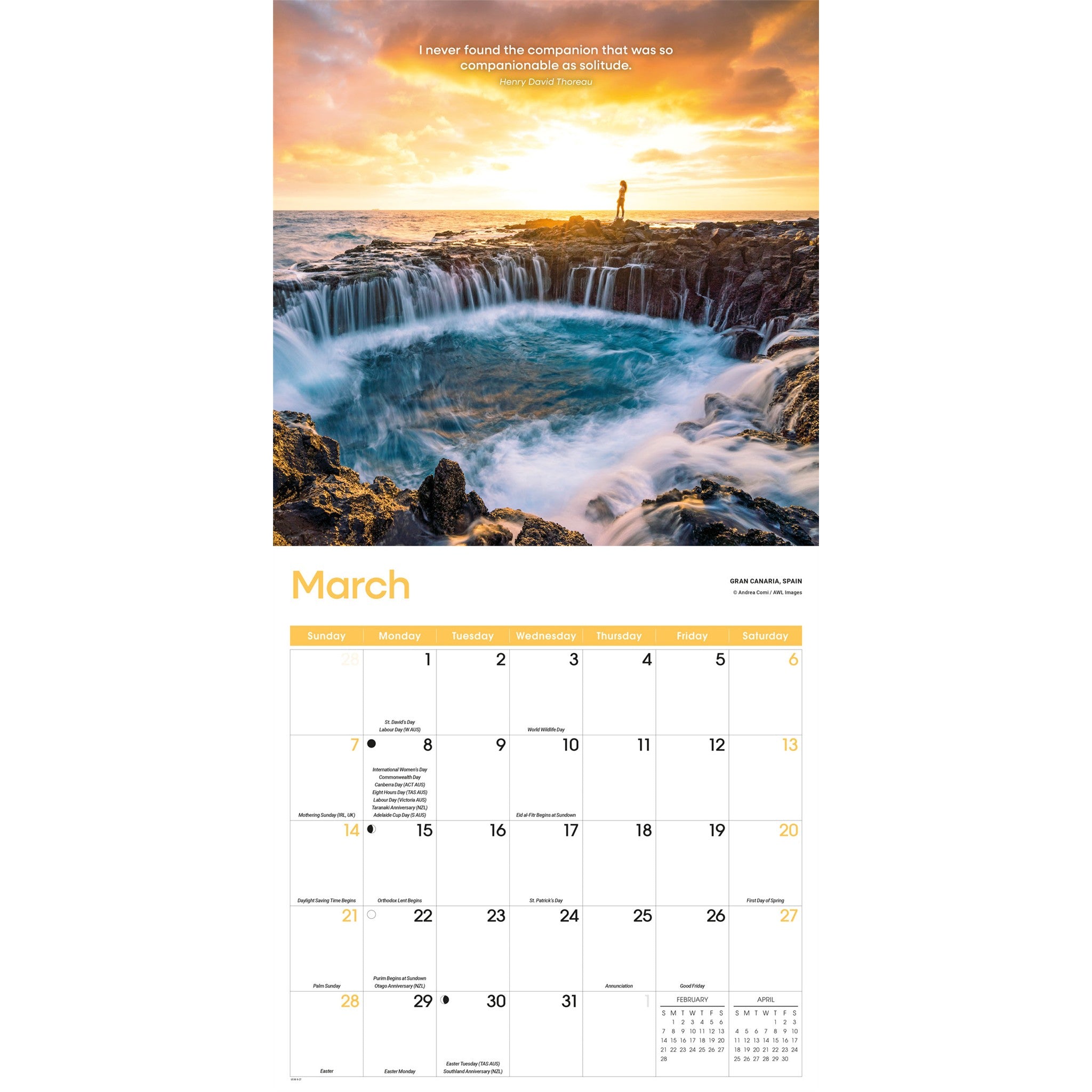 Solitude 2027 Wall Calendar