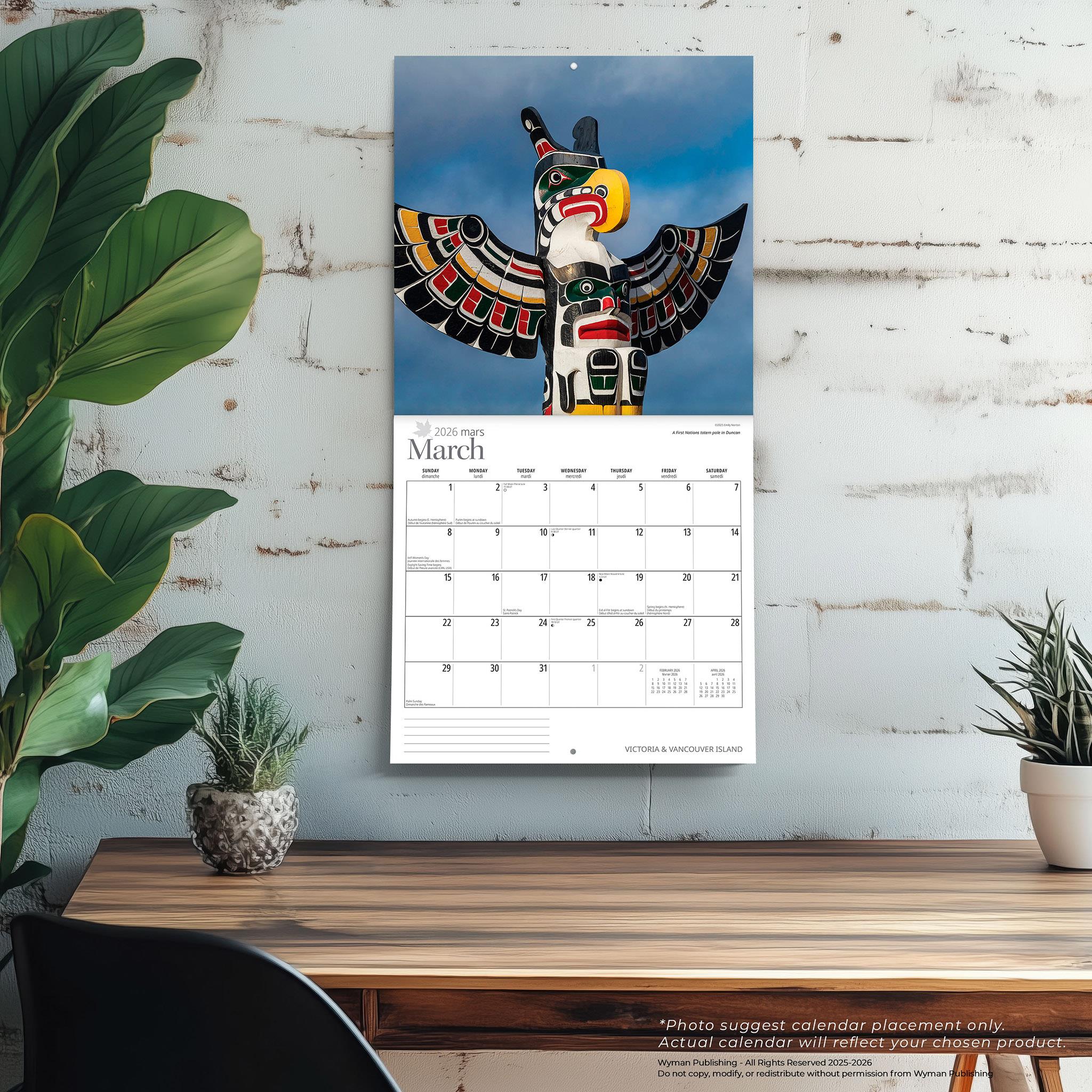 Victoria And Vancouver Island 2026 Wall Calendar
